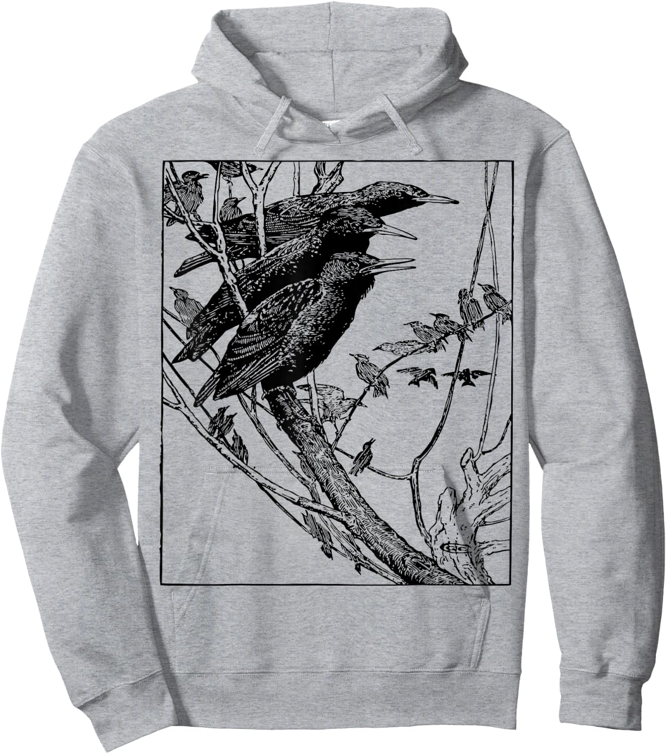 Starling Birds Birdwatcher Hoodie - Hoodie | Ash
