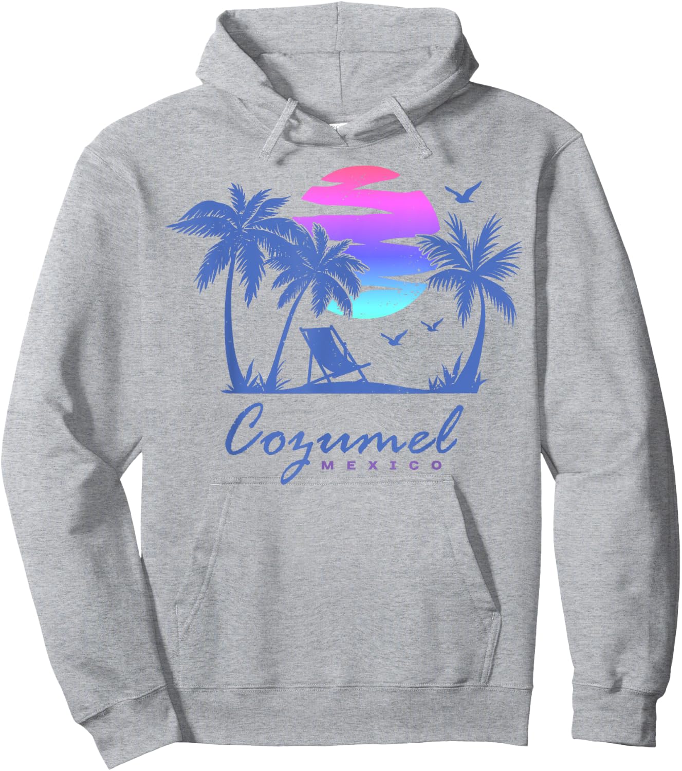 COZUMEL Mexico Beach Vacation Spring Break Honeymoon Vintage Hoodie - Hoodie | Ash