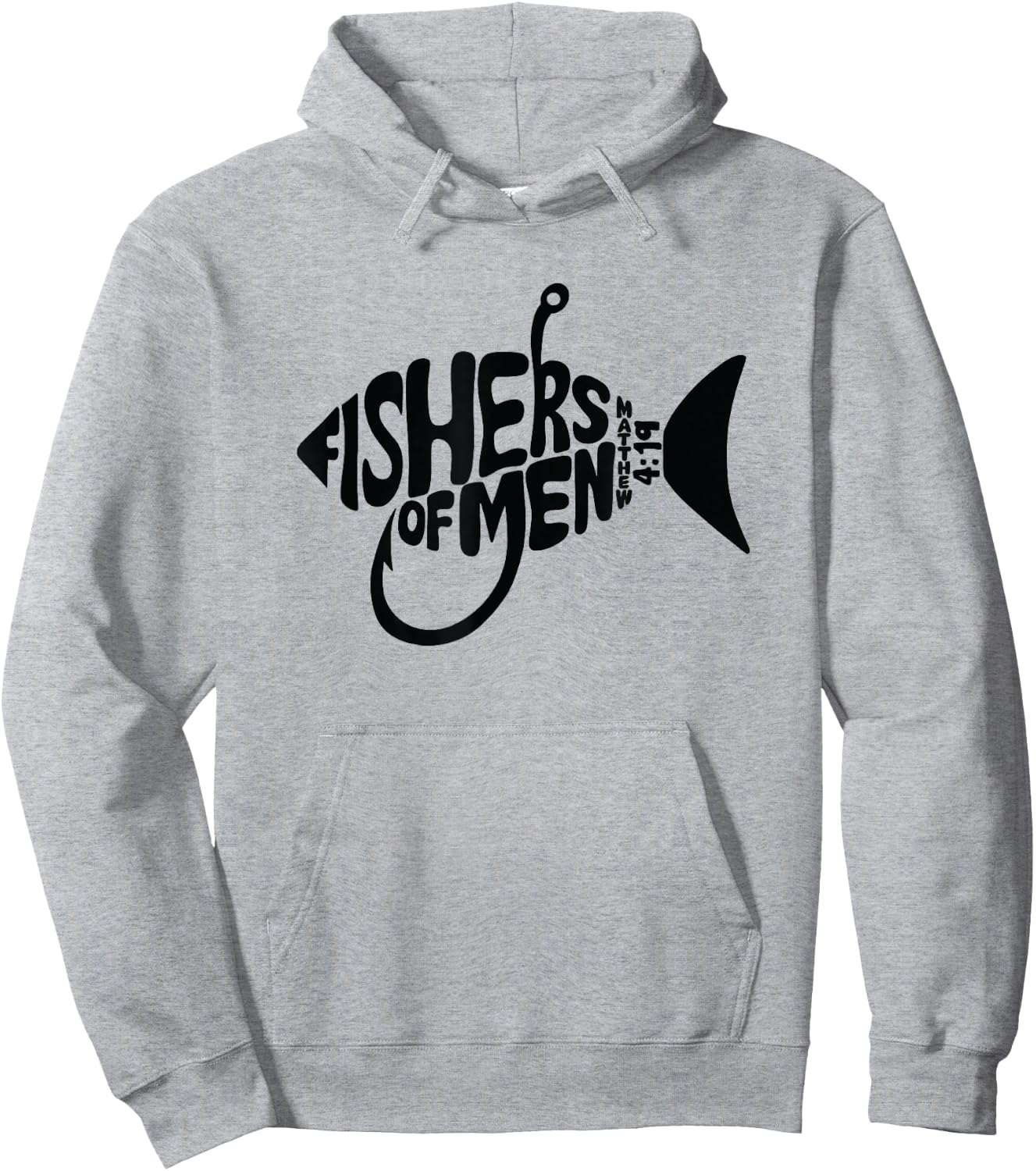 Christian Fishers of Men Religious Bible Verse Hoodie - Hoodie | Ash