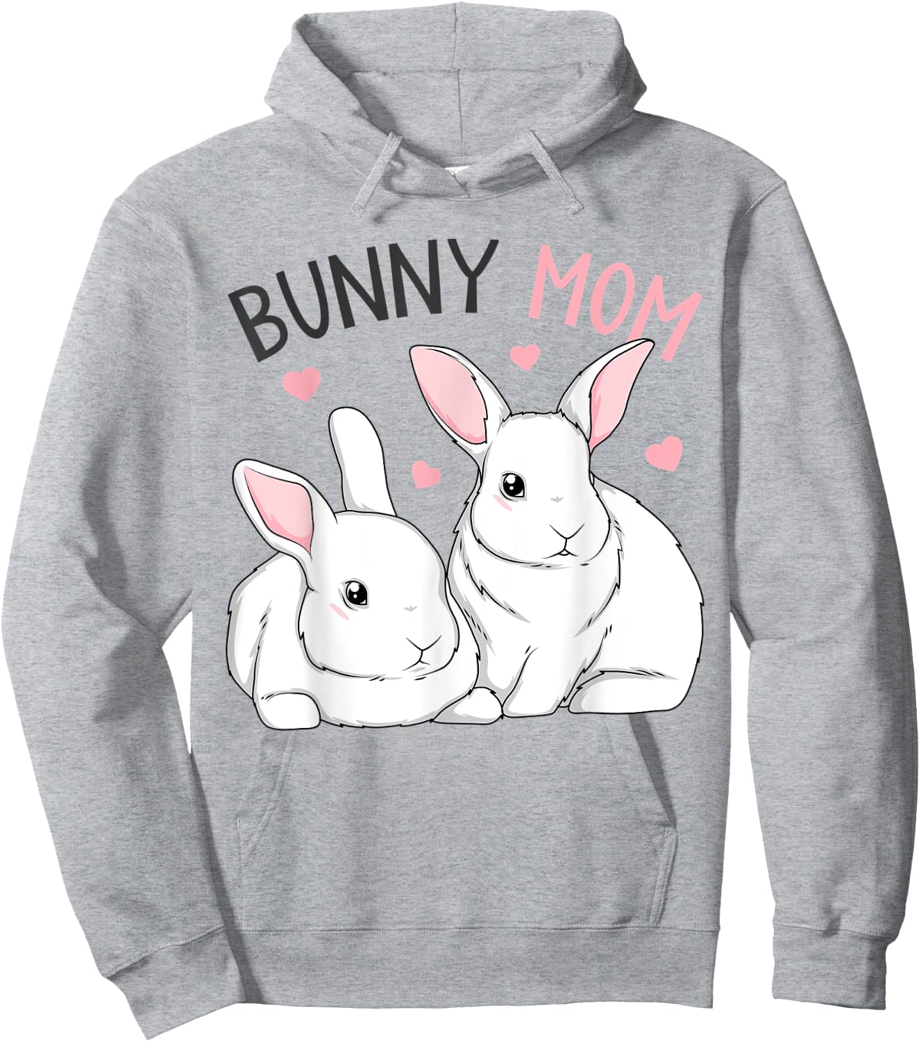 Bunny Mom Rabbit Love Easter Girls Hoodie - Hoodie | Ash