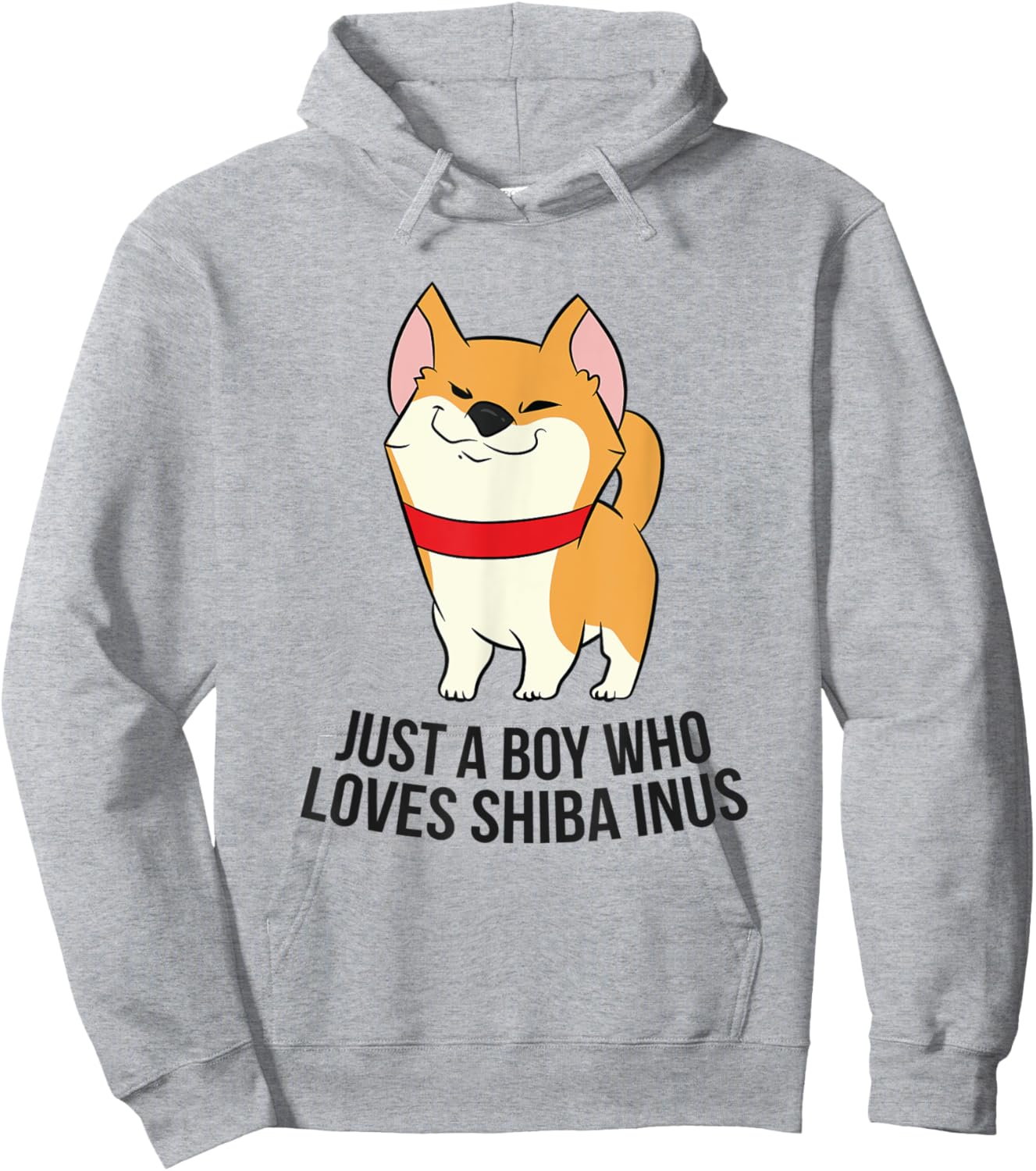 Shiba Inu Dog Boy Just a Boy Who Loves Shiba Inus Hoodie - Hoodie | Ash