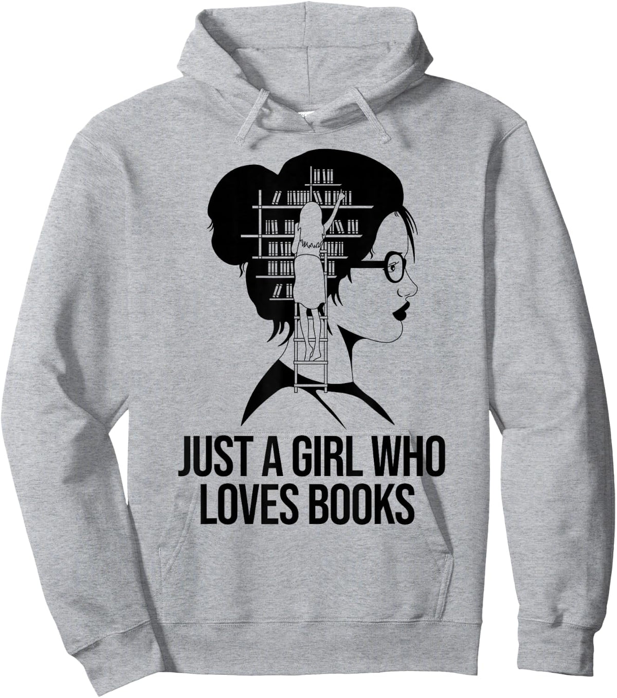 Just a Girl who loves Books Book Lover Book Nerd Librarian Hoodie - Hoodie | Ash