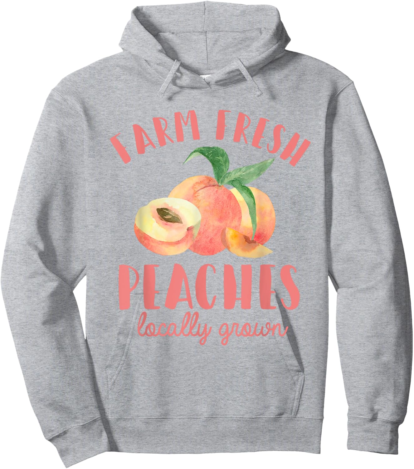 Peach Picking Farm Fresh Peaches Farmer For Kids Girls Women Hoodie - Hoodie | Ash