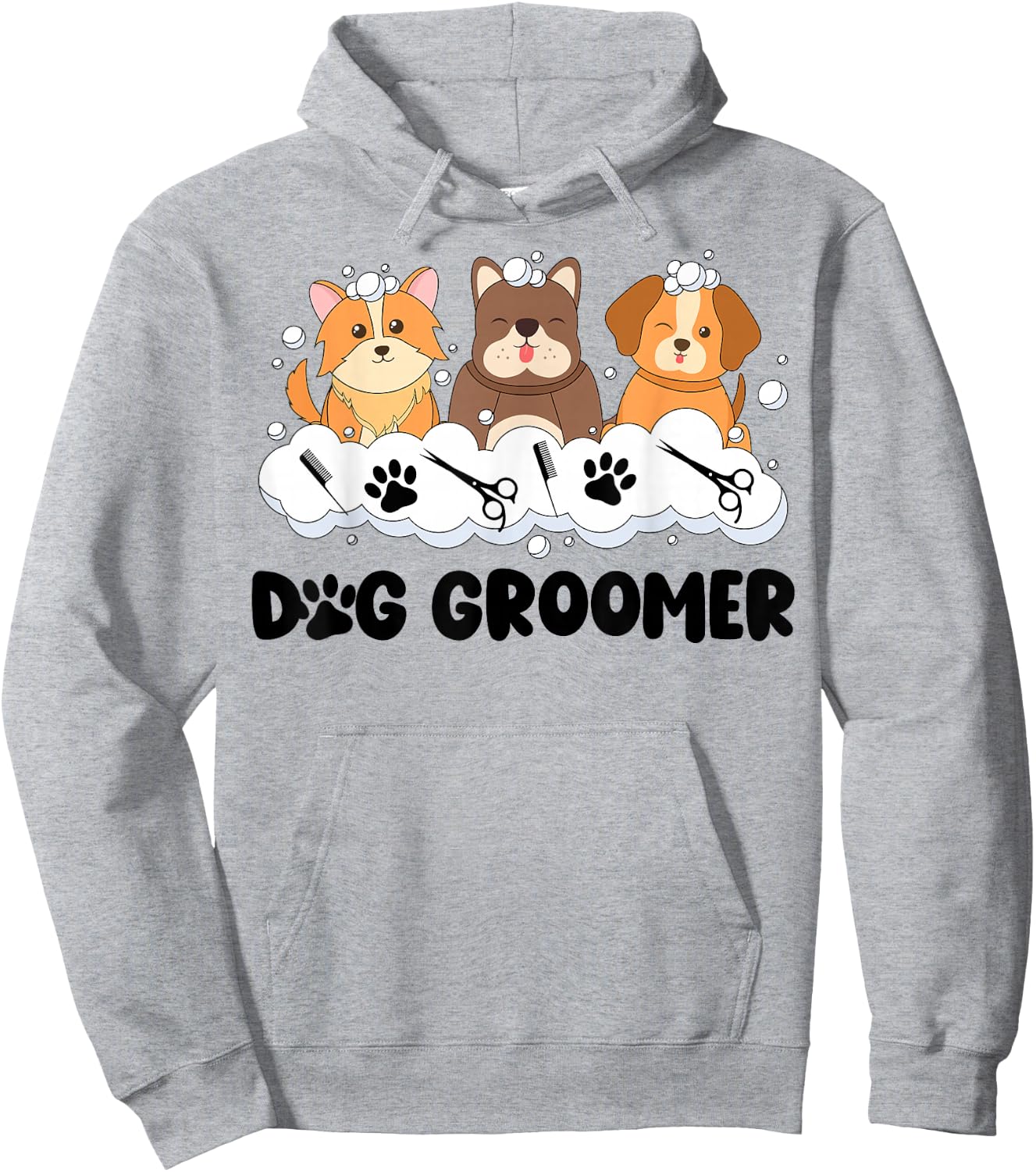 Dog Grooming For Dog Groomer Dog Groomer - Kids, Grey, Small, Short Sleeve Hoodie - Hoodie | Ash
