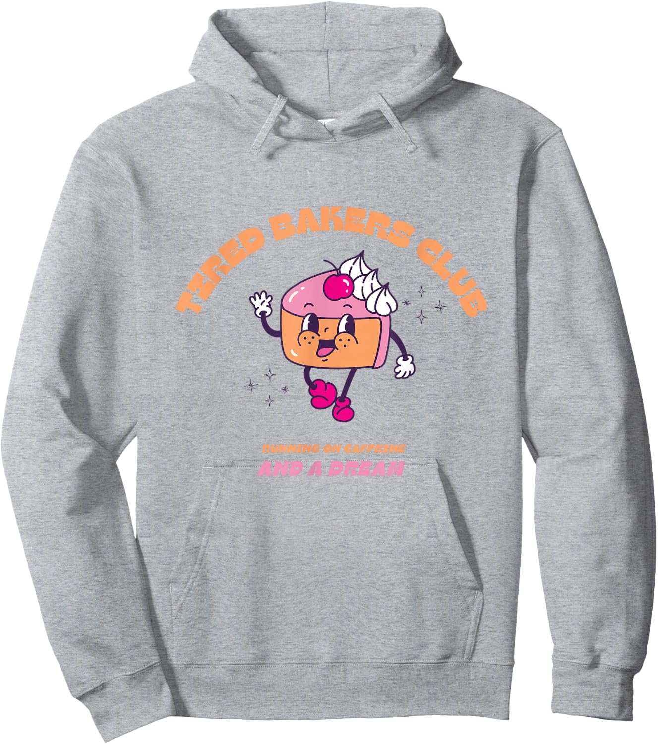 Tired Bakers Club Vintage Cake Retro Baking Funny Hoodie - Hoodie | Ash