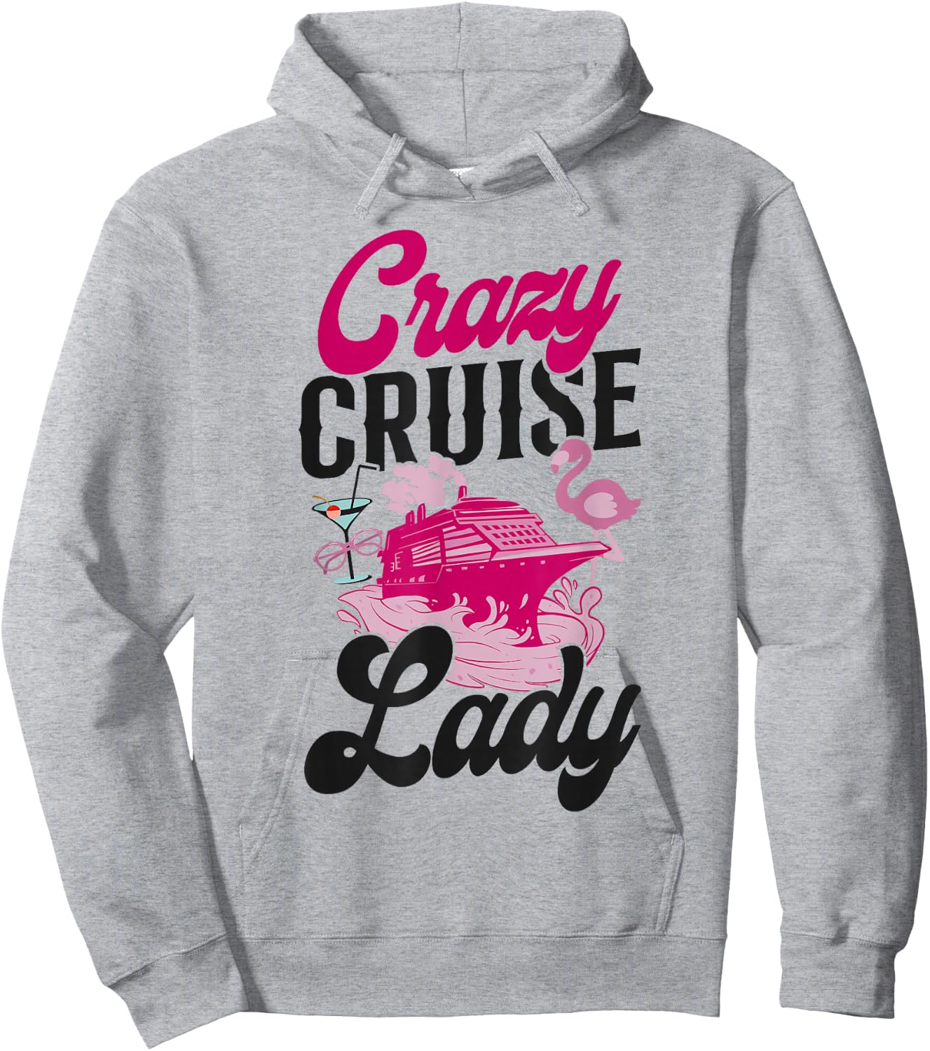 Cruise Ship Vacation Girl Crazy Cruise Lady Hoodie - Hoodie | Ash