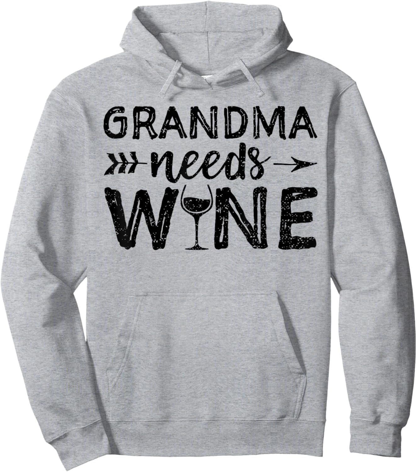 Grandma Needs Wine - Grandma Hoodie - Hoodie | Ash