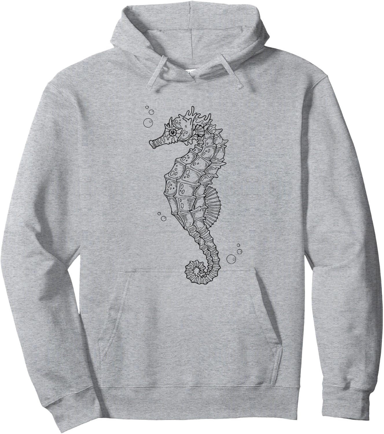 Retro Vintage Art Seahorse Lover Hoodie - Hoodie | Ash
