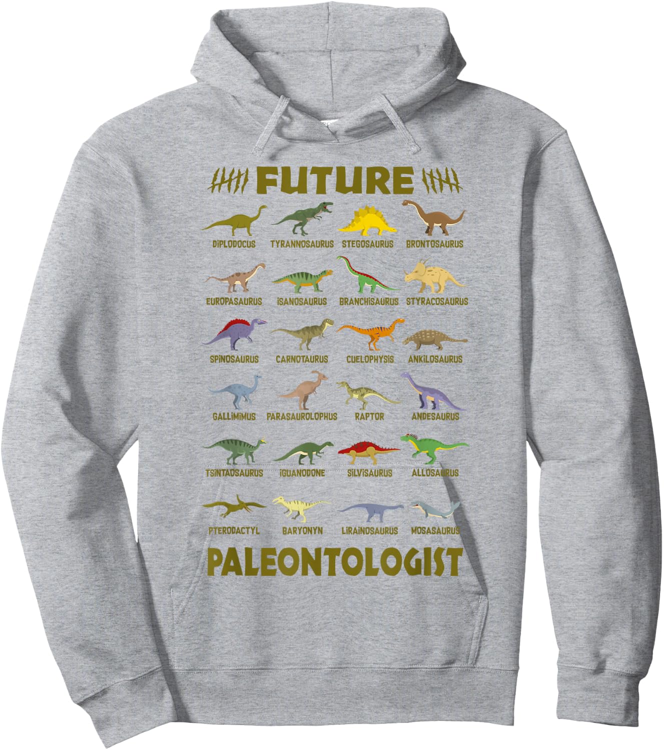 Future Paleontologist Dinosaur Costume Shirts Boys and Girls Hoodie - Hoodie | Ash