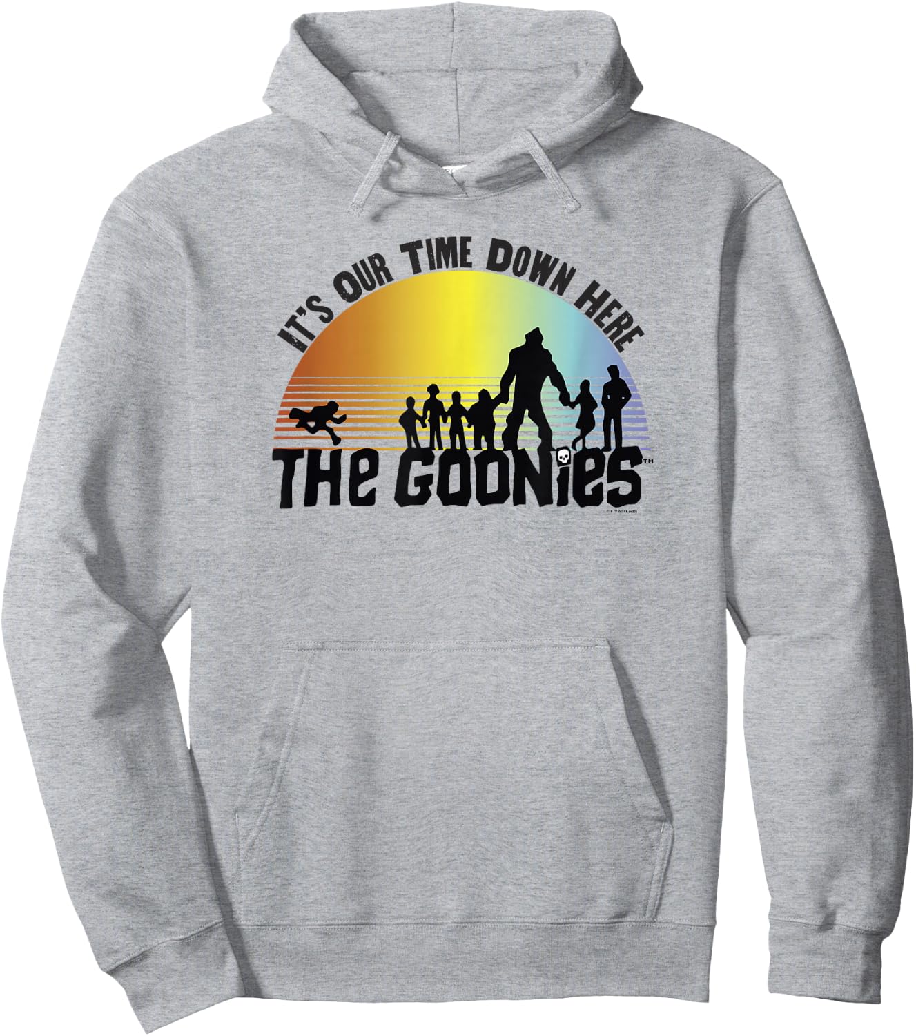 The Goonies It's Our Time Down Here Rainbow Silhouette Hoodie - Hoodie | Ash