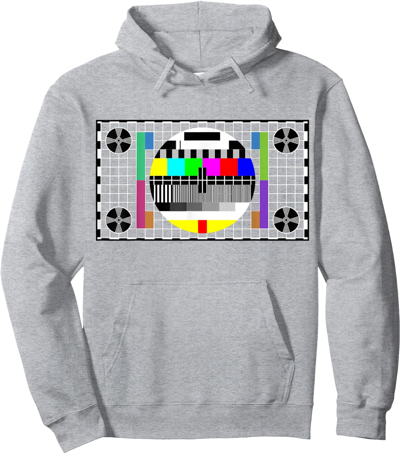 Funny TV Test Pattern in Color Sheldon Nerdy Geek Gift Hoodie - Hoodie | Ash
