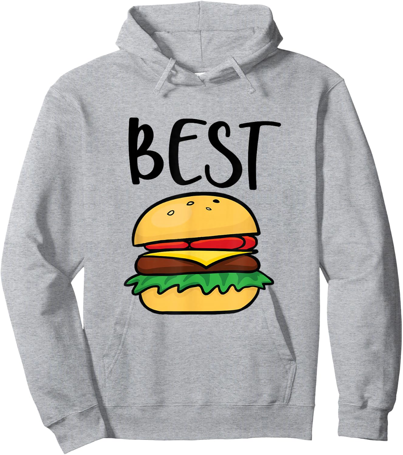 French Fries Hamburger Bestie Best Friend Matching Outfits Hoodie - Hoodie | Ash