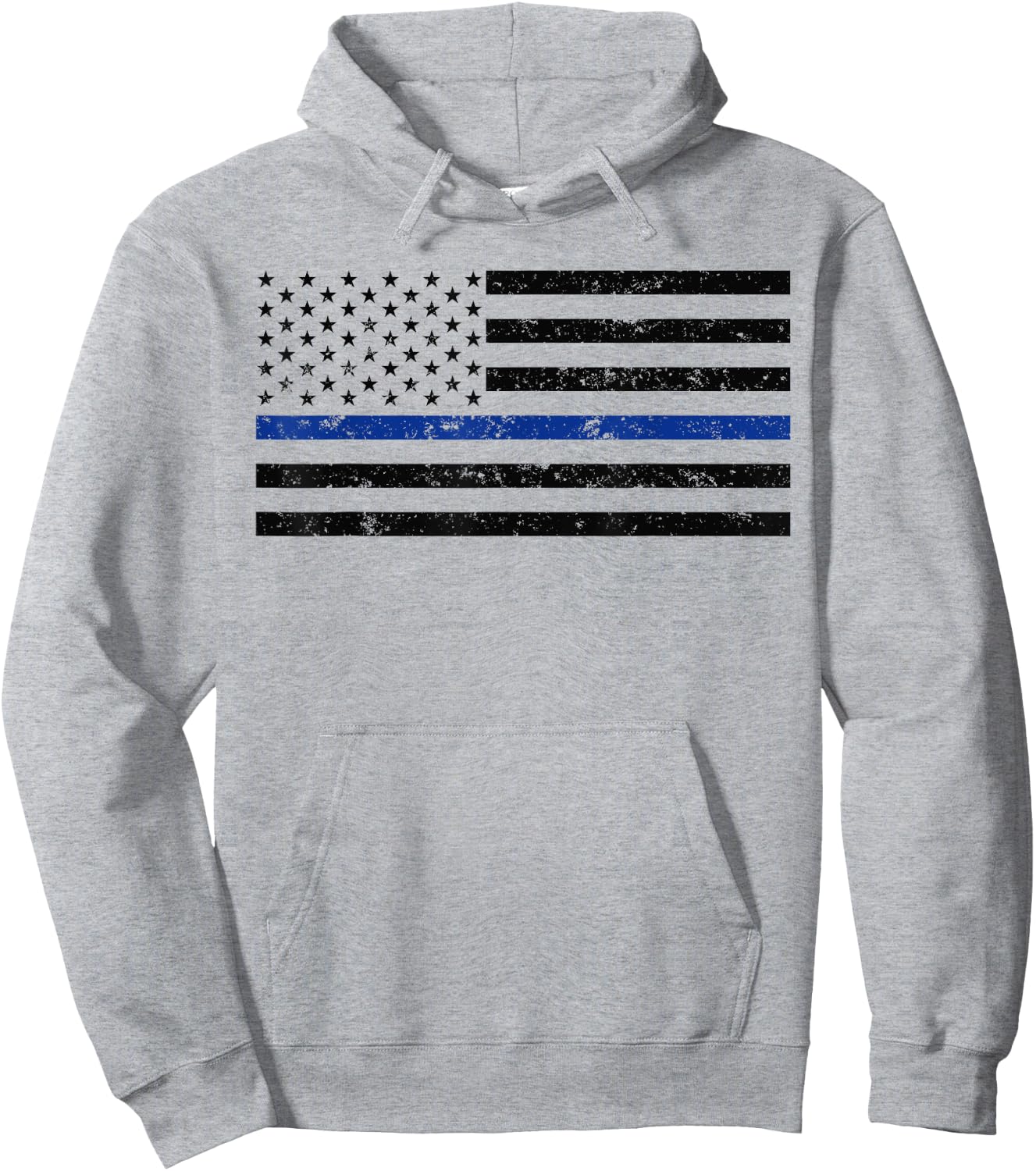 Thin Blue Line American Police Support Thin Blue Line Flag Girls Kids Men Hoodie - Hoodie | Ash