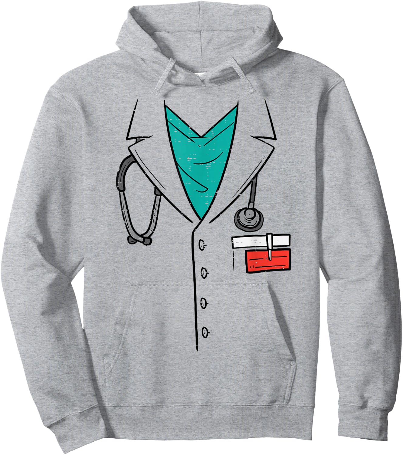 Doctor Physician Costume Funny Halloween Men Boys Kids Hoodie - Hoodie | Ash