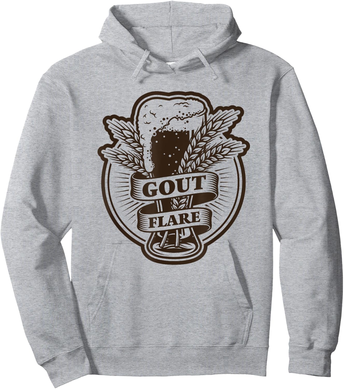 GOUT FLARE cool vintage artwork for beer lovers w/ gout Hoodie - Hoodie | Ash