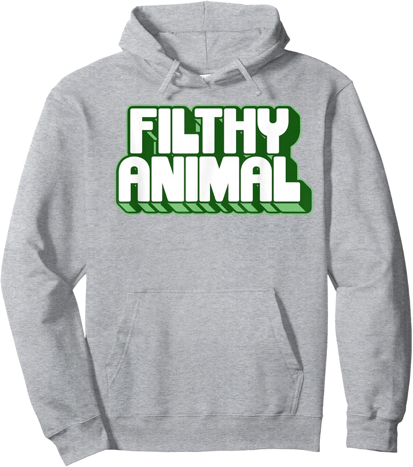 Filthy Animal Funny Xmas Holiday Minimalist Graphic Hoodie - Hoodie | Ash