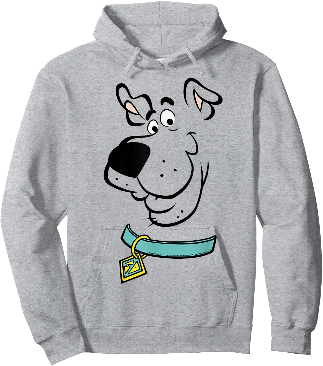 Scooby Doo Big Face Scooby Outline Hoodie - Hoodie | Ash