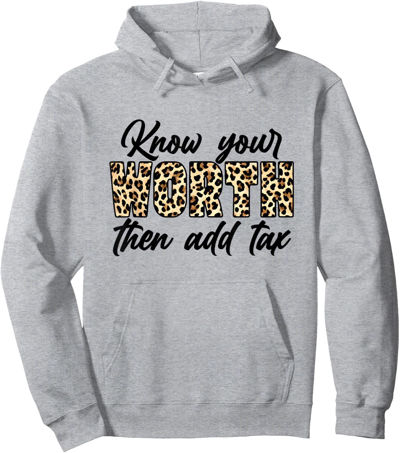 Know Your Worth, Then Add Tax Black Queen Accountant Gifts Hoodie - Hoodie | Ash