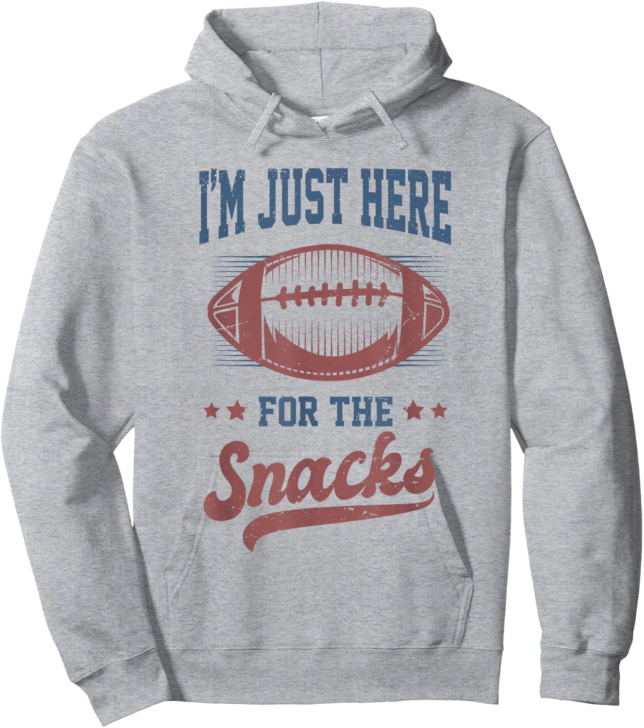 I'm Just Here for The Snacks Funny Fantasy Football League Hoodie - Hoodie | Ash