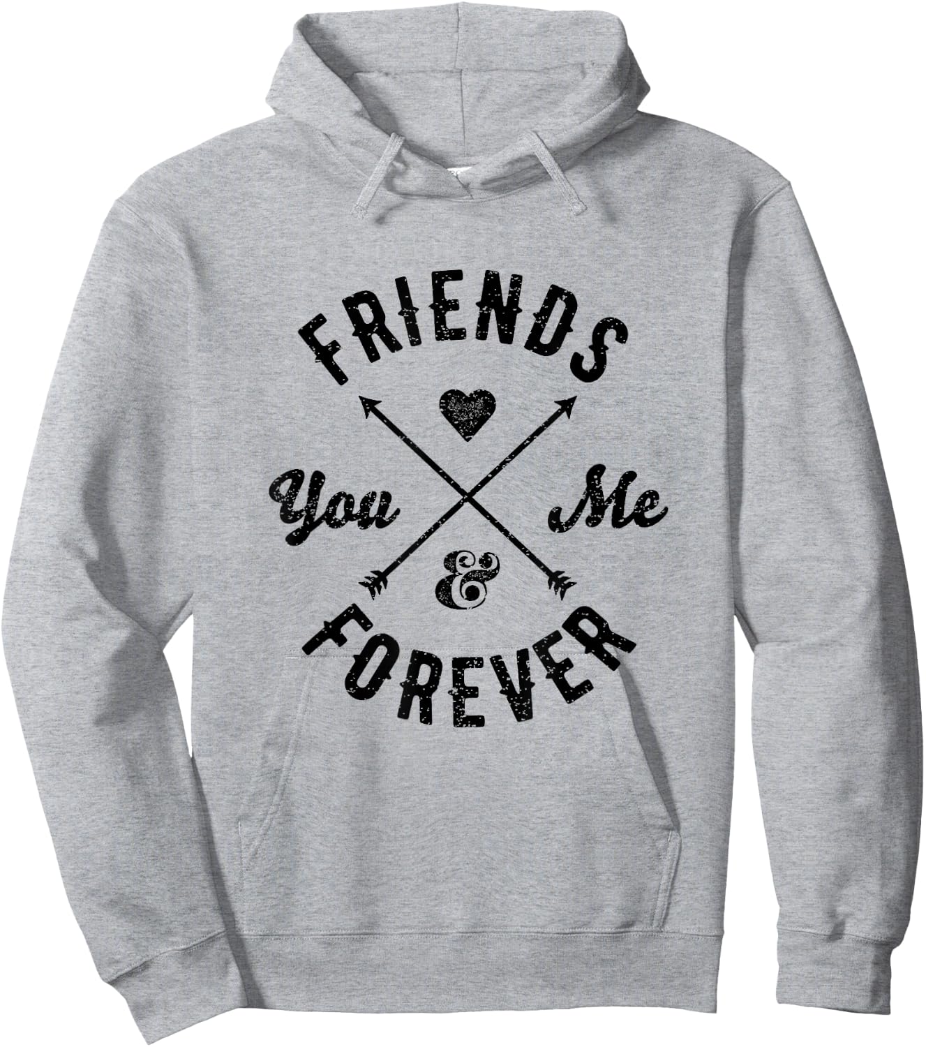 Friends Forever Shirt You & Me Arrows Couples Hoodie - Hoodie | Ash