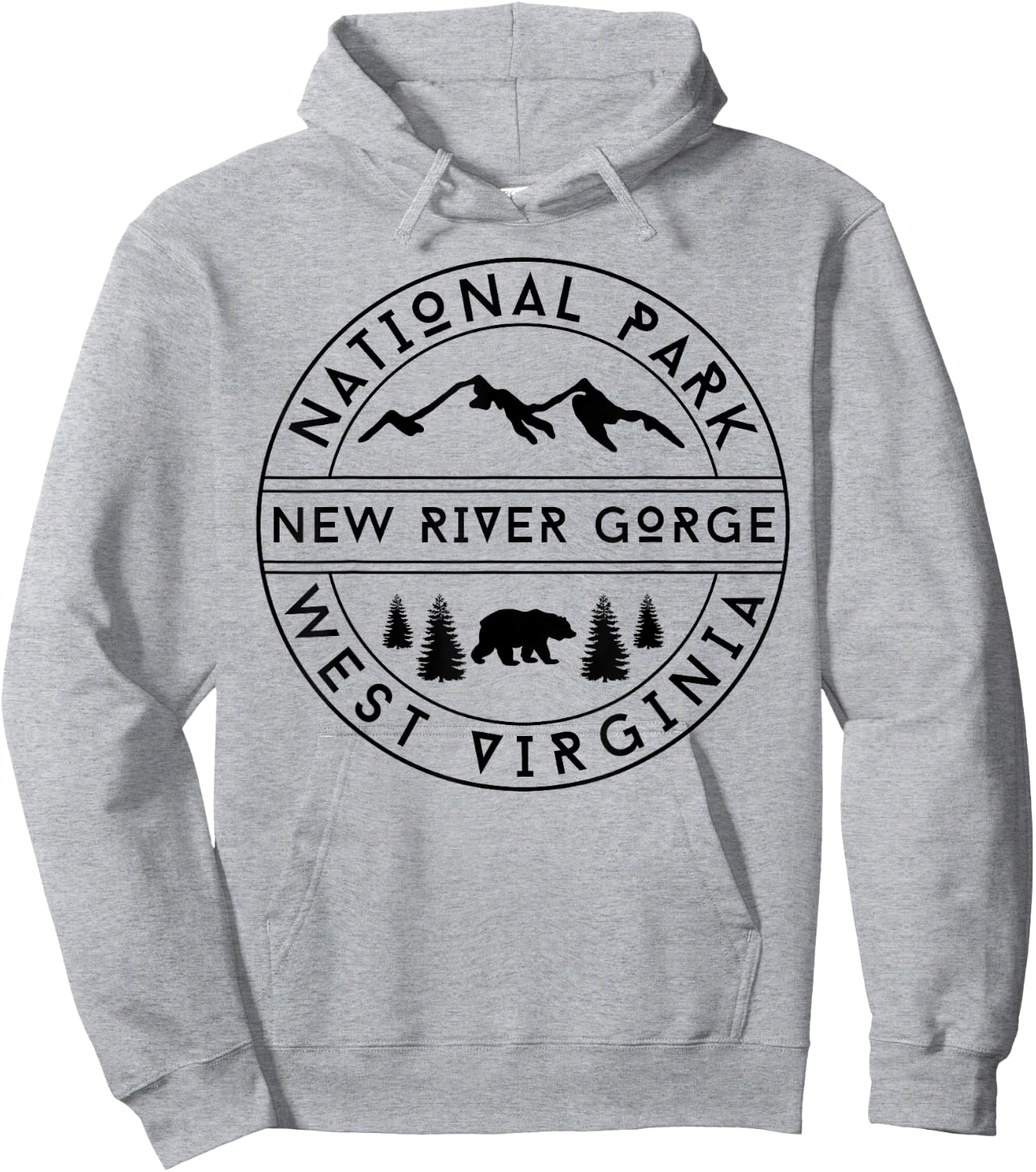 New River Gorge National Park Hoodie - Hoodie | Ash