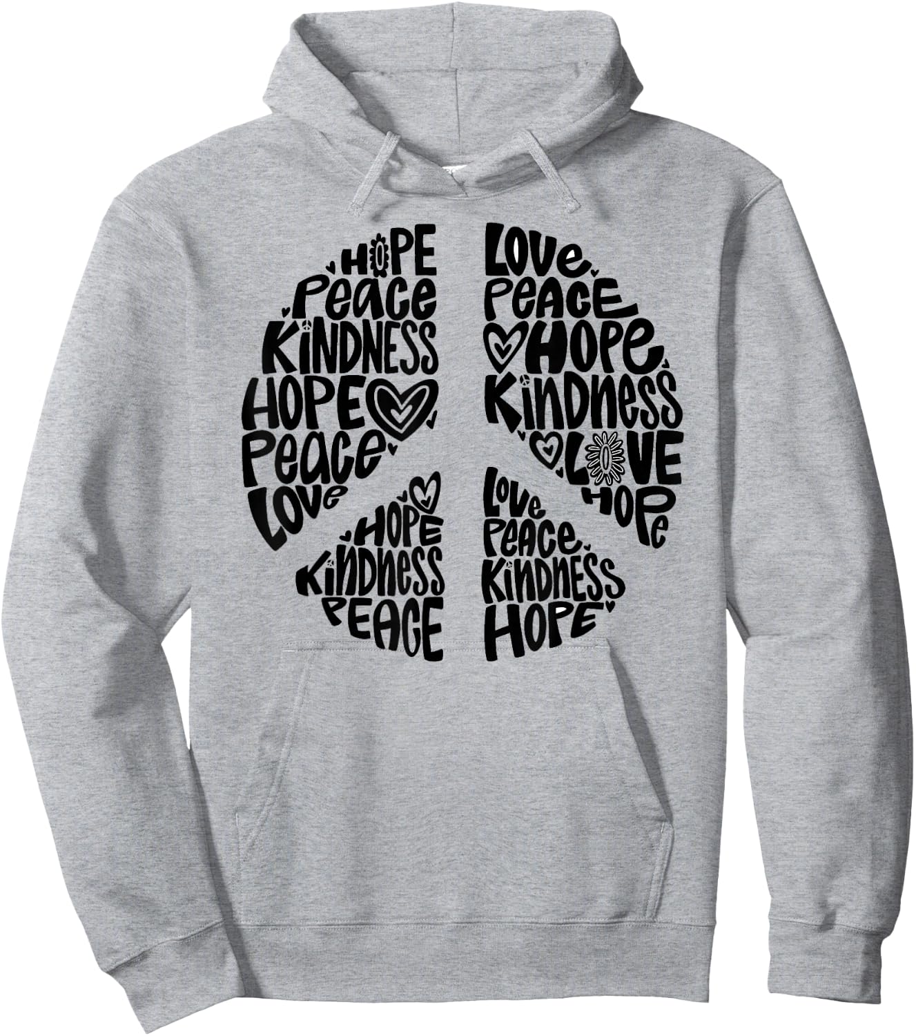 PEACE LOVE Shirt 60s 70s Tie Dye Hippie Halloween Costume Hoodie - Hoodie | Ash