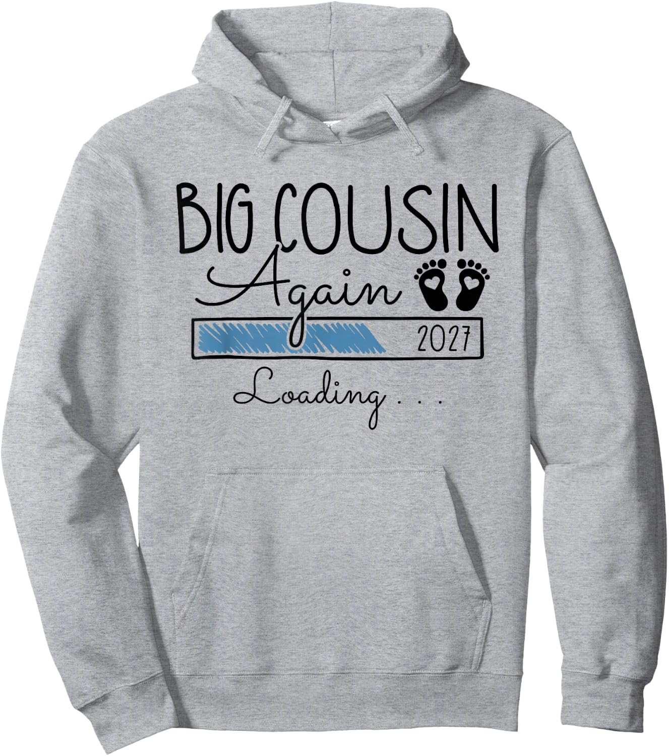 Big Cousin Again Est 2027 2nd Pregnancy Announcement Cousin Hoodie - Hoodie | Ash