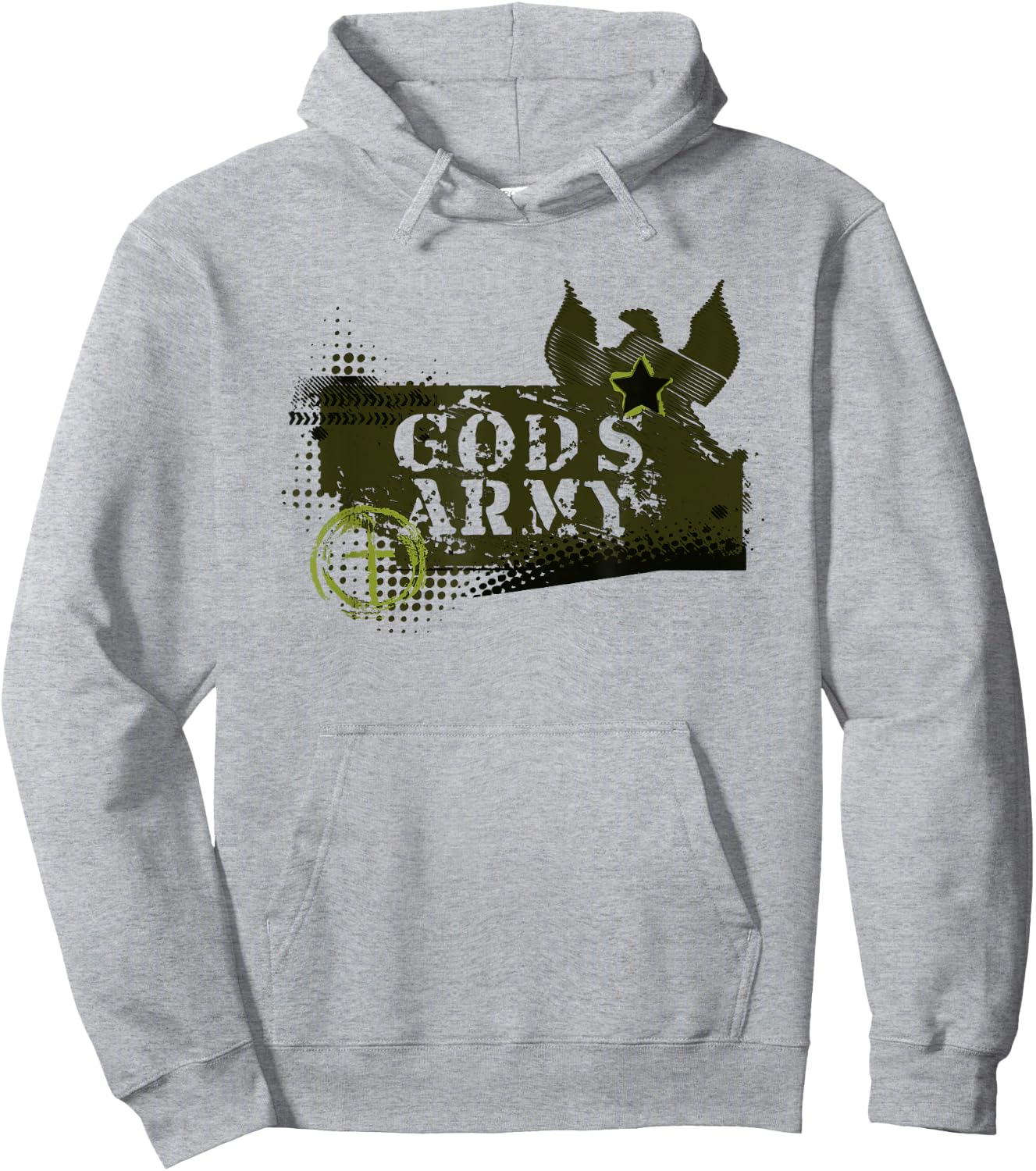 God's Army Christian Boys and Youth Military type Hoodie - Hoodie | Ash
