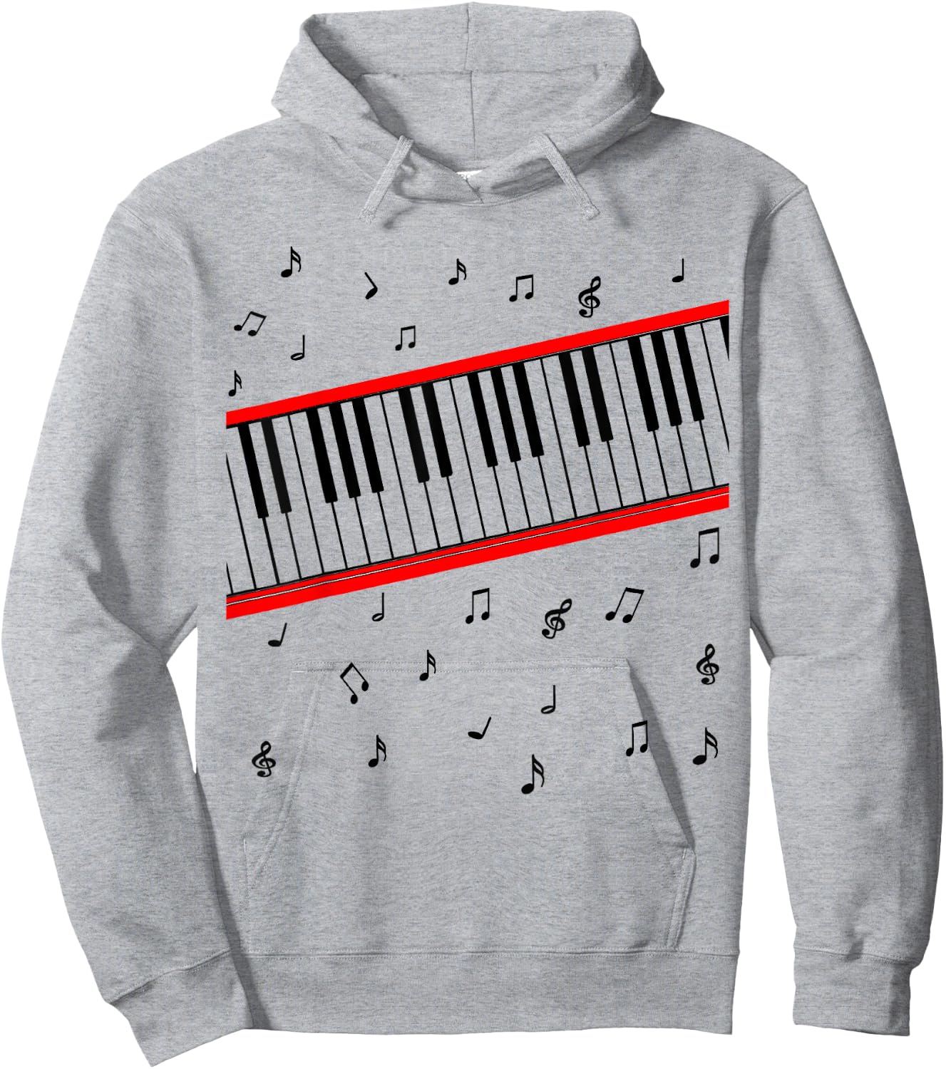 Piano Keys Music Lover Beat It Pianist 1980s Cosplay Costume Hoodie - Hoodie | Ash