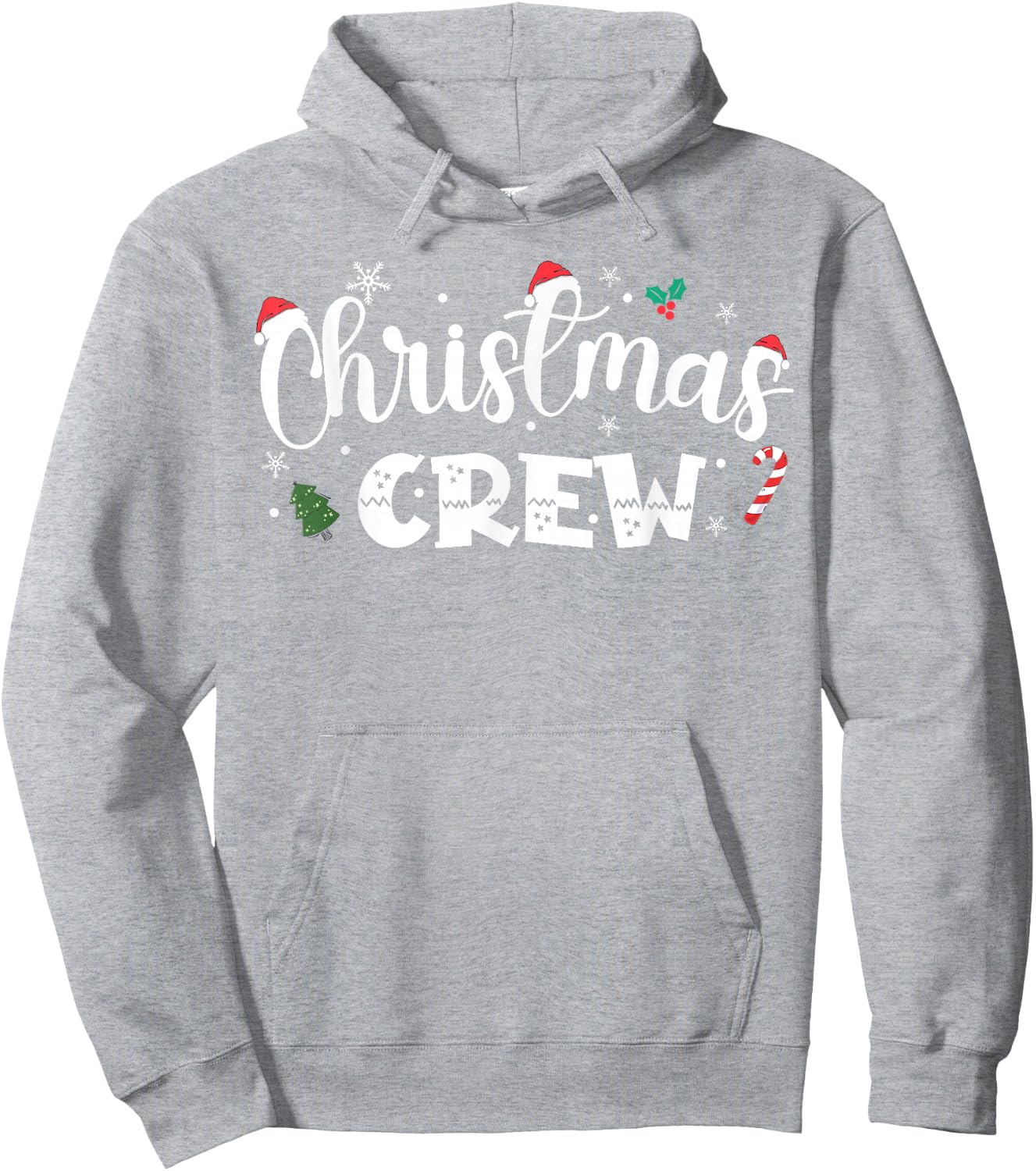 Christmas Crew Santa Family Matching Group Xmas Boys Men Hoodie - Hoodie | Ash