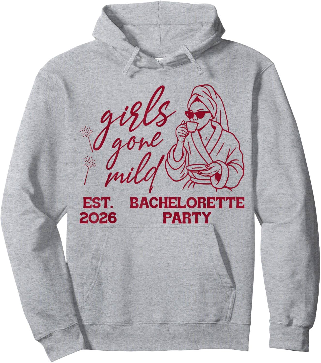 Bride & Bridesmaid Spa Bachelorette Girls Gone A Mild 2026 Hoodie - Hoodie | Ash