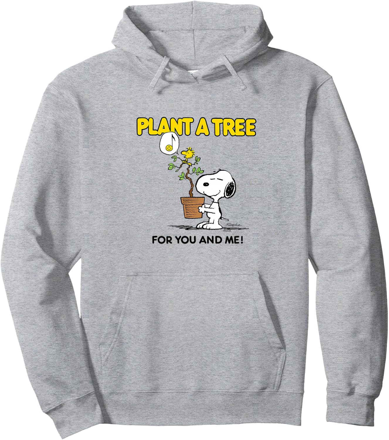 Peanuts - Earth Day Snoopy Plant A Tree for You and Me Hoodie - Hoodie | Ash
