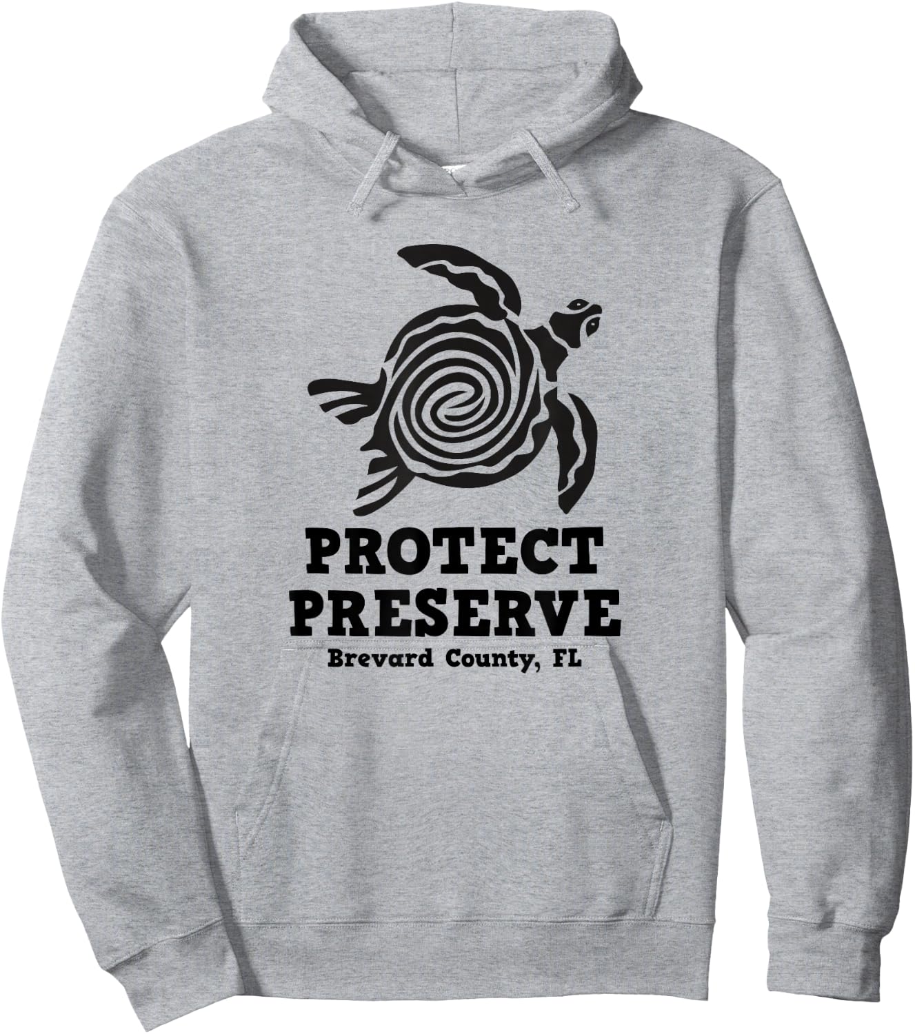 Sea Turtle Protect and Preserve Brevard County FL Hoodie - Hoodie | Ash