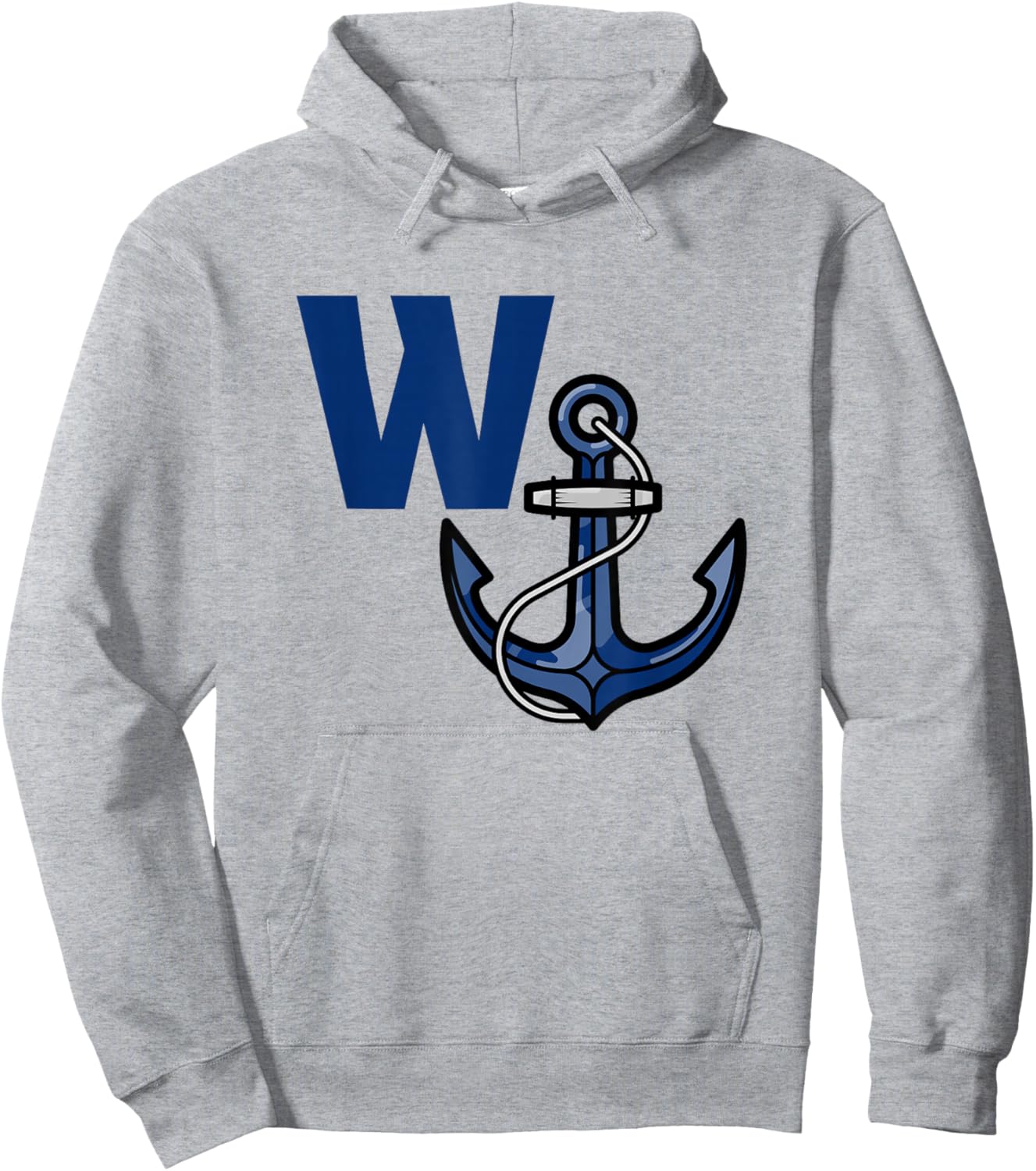 W Anchor - Wanker - Funny Hoodie - Hoodie | Ash