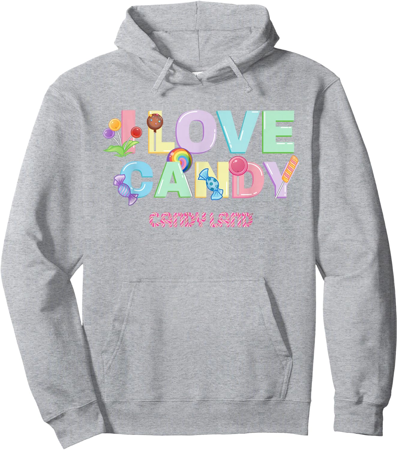 Candy Land I Love Candy Hoodie - Hoodie | Ash
