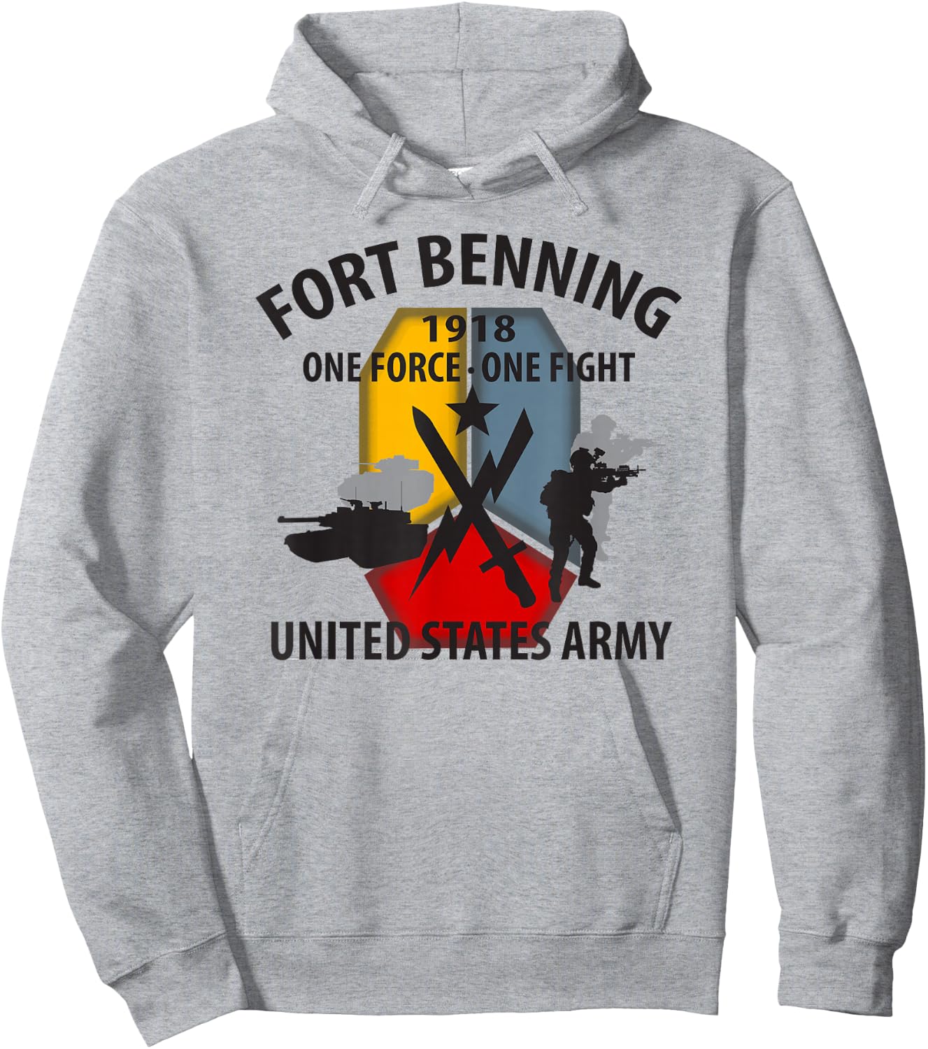 Fort Benning United States Army Hoodie - Hoodie | Ash