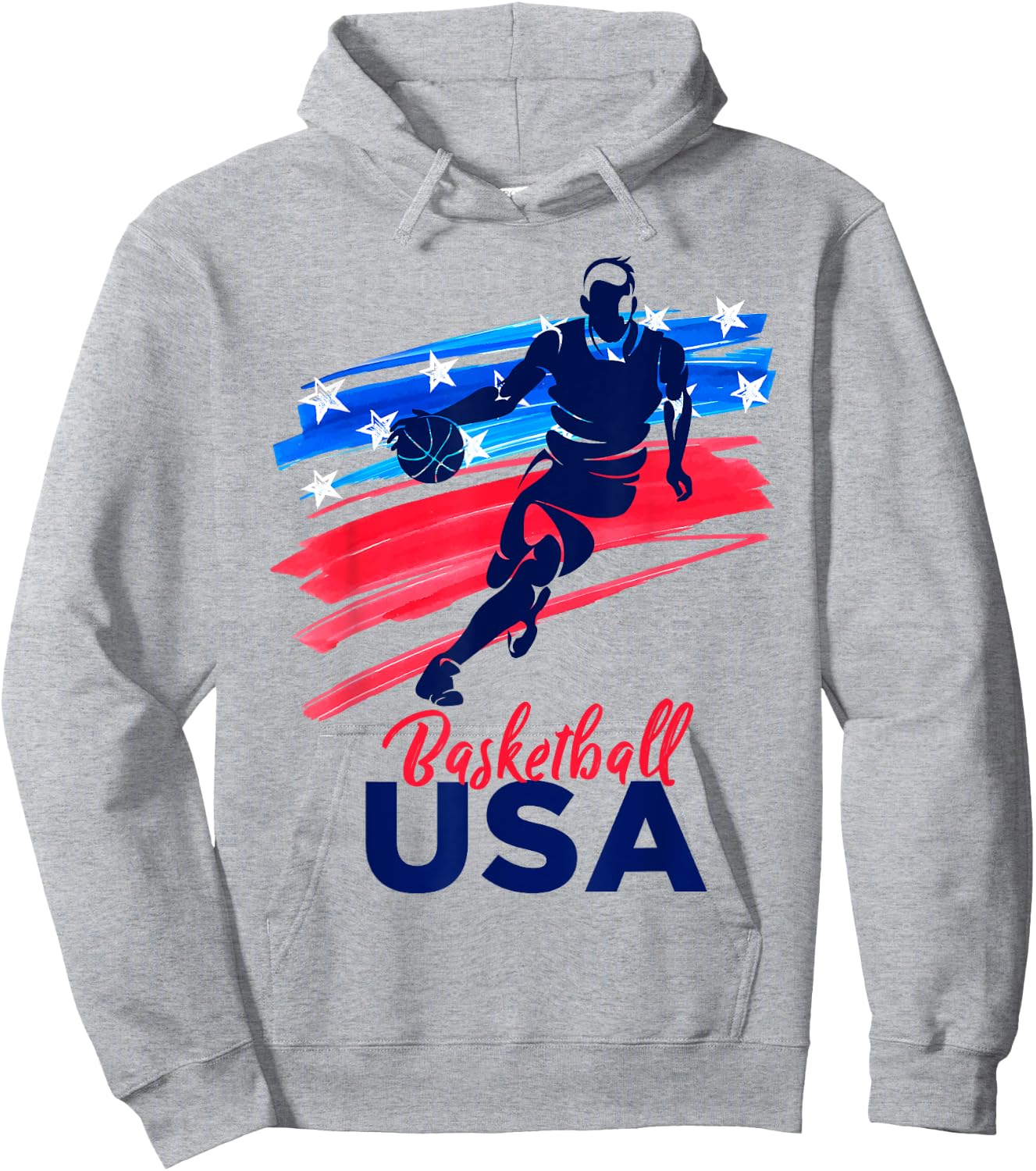 Basketball USA Support the Team Shirt Basketball Lover Hoodie - Hoodie | Ash