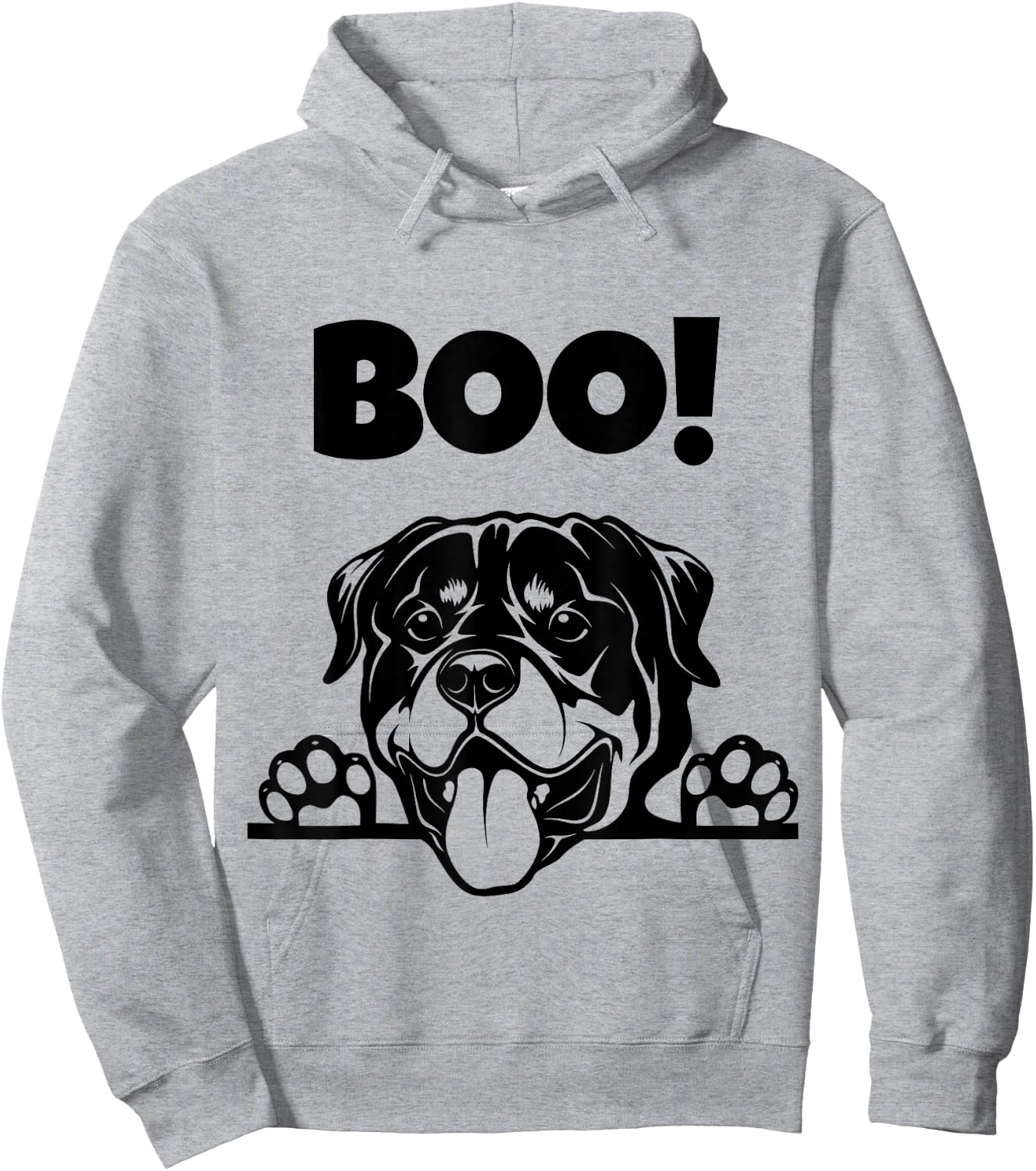 Boo! | Hiding Puppy Metzgerhund Dog Halloween Rottweiler Hoodie - Hoodie | Ash
