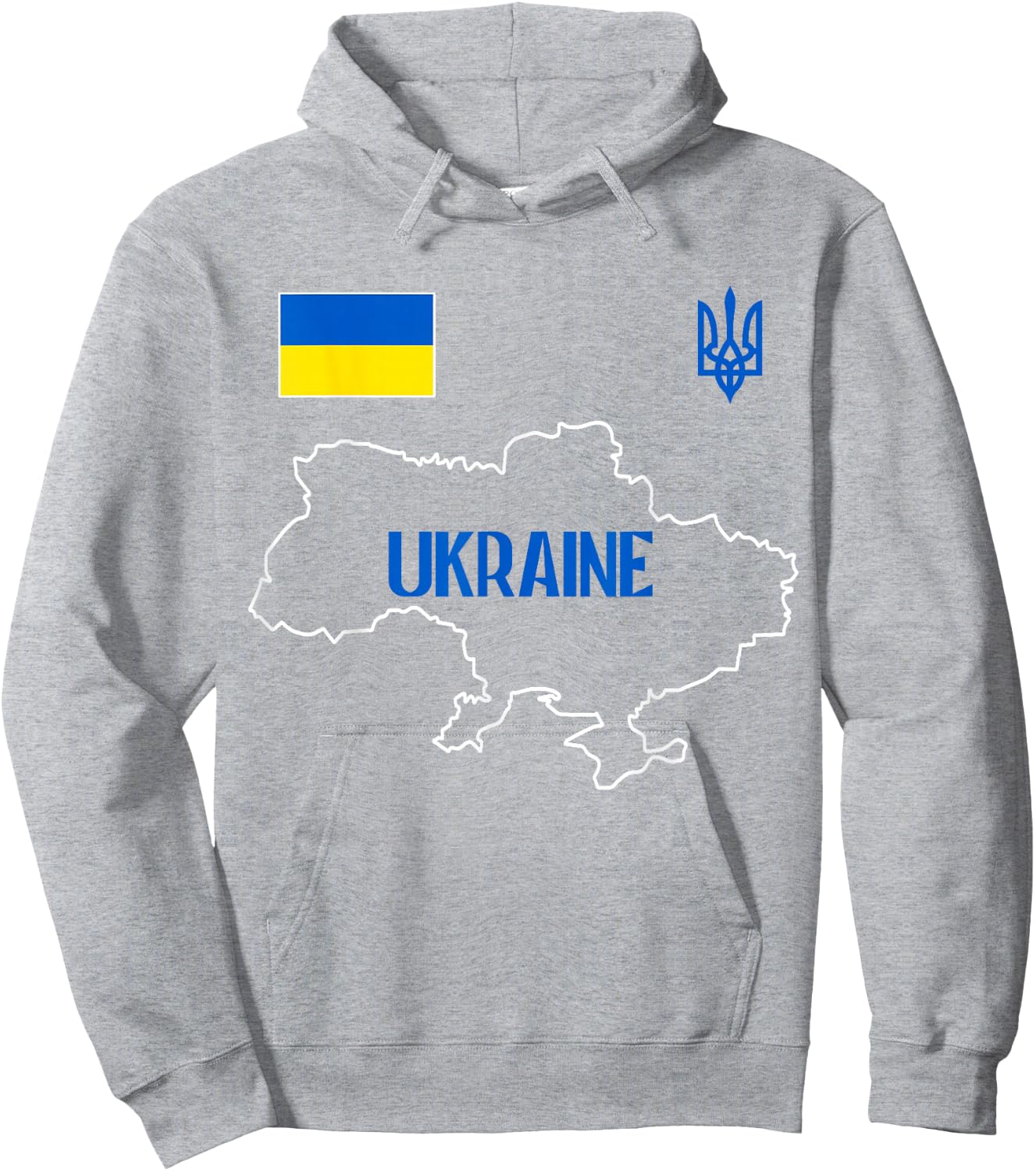 Ukrainian Patriotic Ukraine Flag, Ukrainian Football Fan Hoodie - Hoodie | Ash