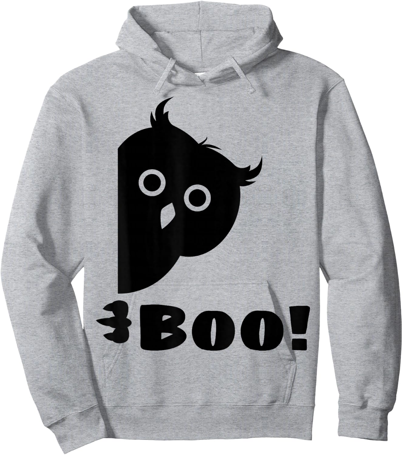 Boo! | Funny Owl Lover Shirt Hiding Peekaboo Halloween Owl Hoodie - Hoodie | Ash