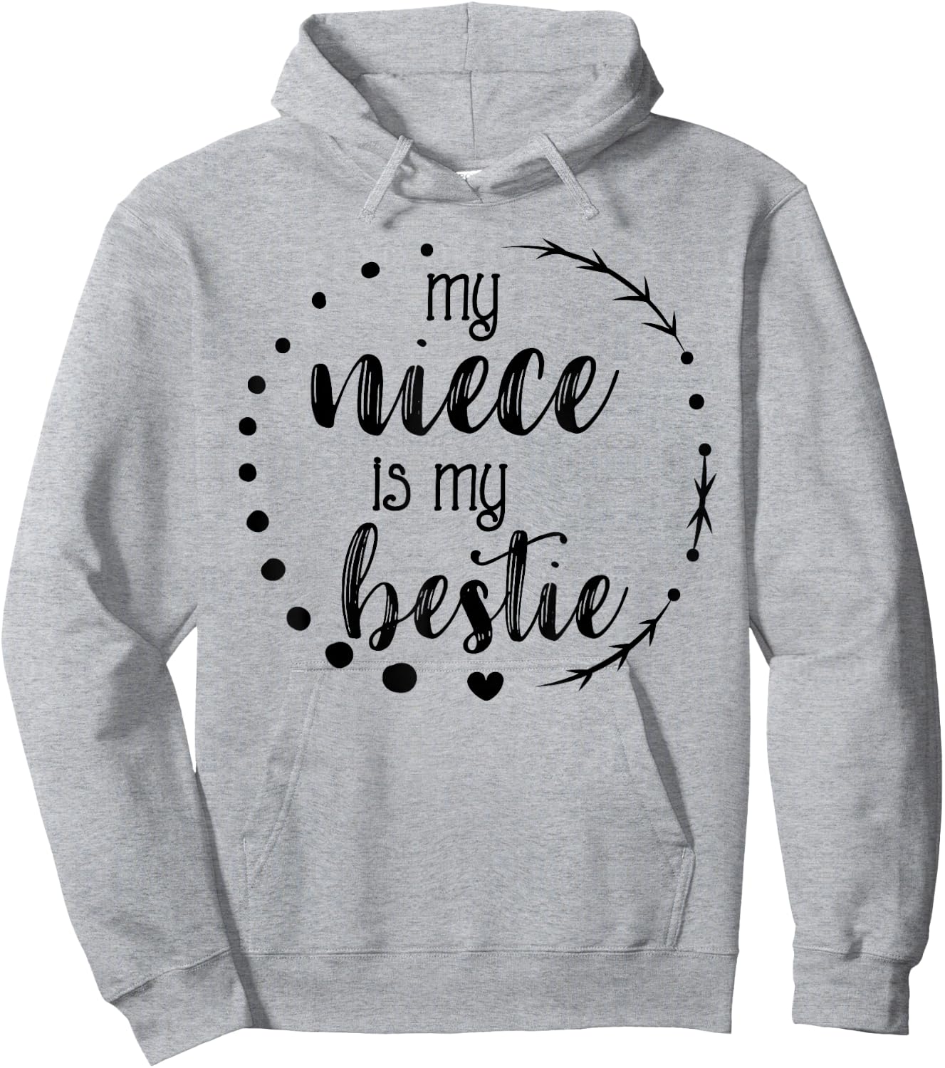 My Niece is My Bestie Cute T Shirt for Aunt, Matching Set Hoodie - Hoodie | Ash
