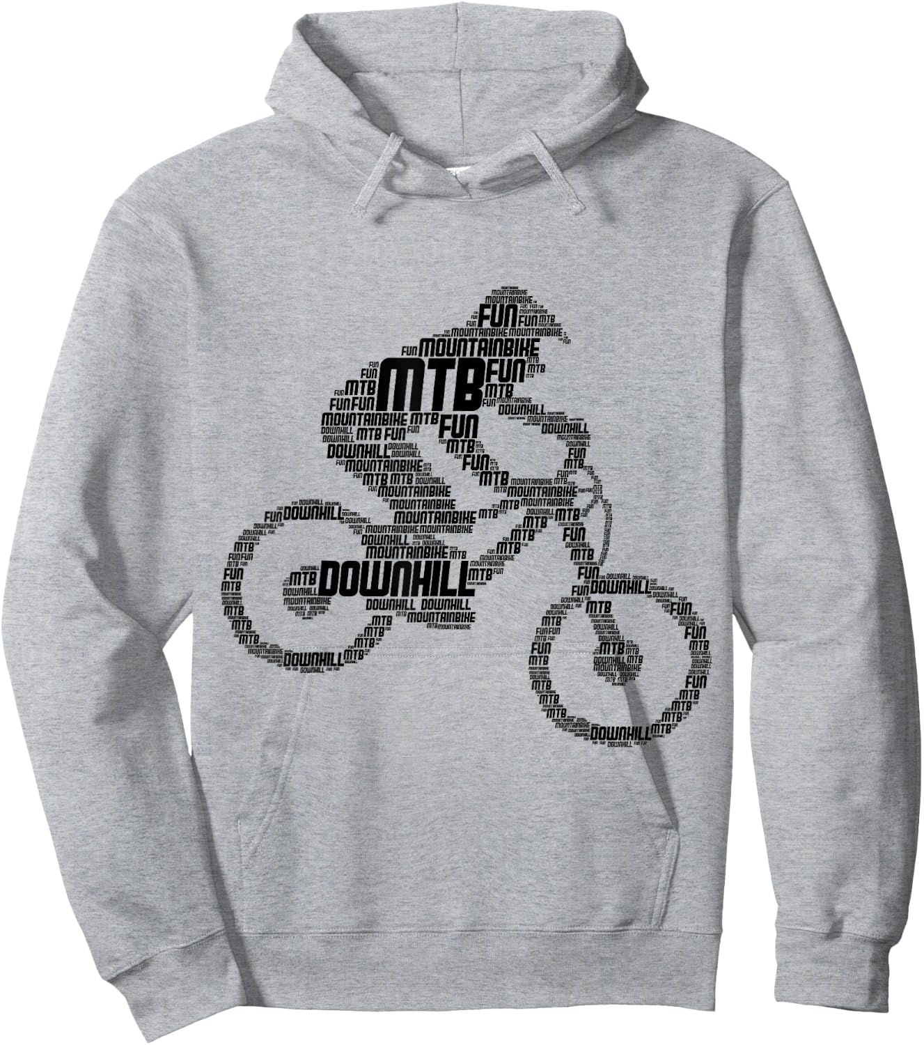 Downhill Mountain Bike Biker MTB Mountain Biker Boys Children Hoodie - Hoodie | Ash
