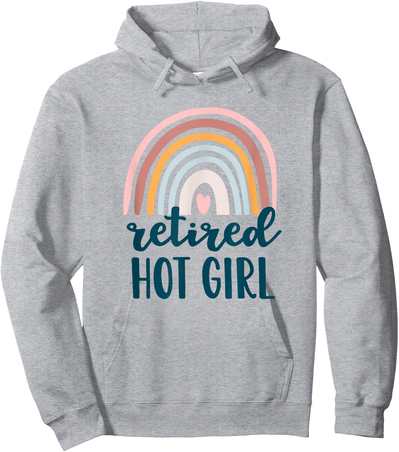Retired Hot Girl Funny Retro Women Bride Boho Rainbow Hoodie - Hoodie | Ash