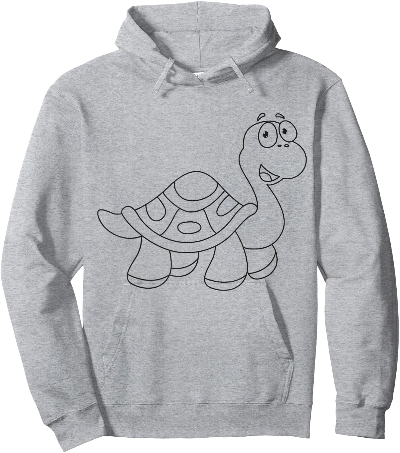 Cute Tortoise Paint & Colour for Kids Hoodie - Hoodie | Ash