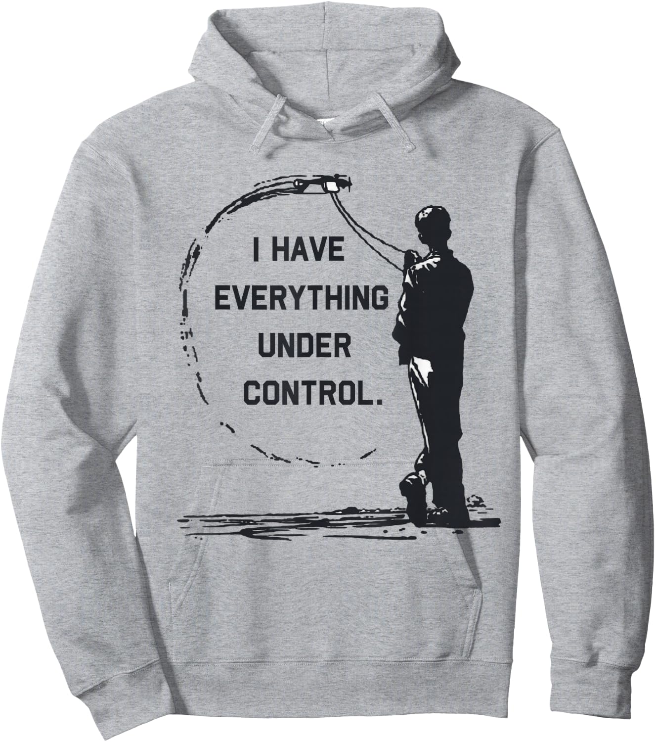 I Have Everything Under Control CL Control Line Airplane Hoodie - Hoodie | Ash