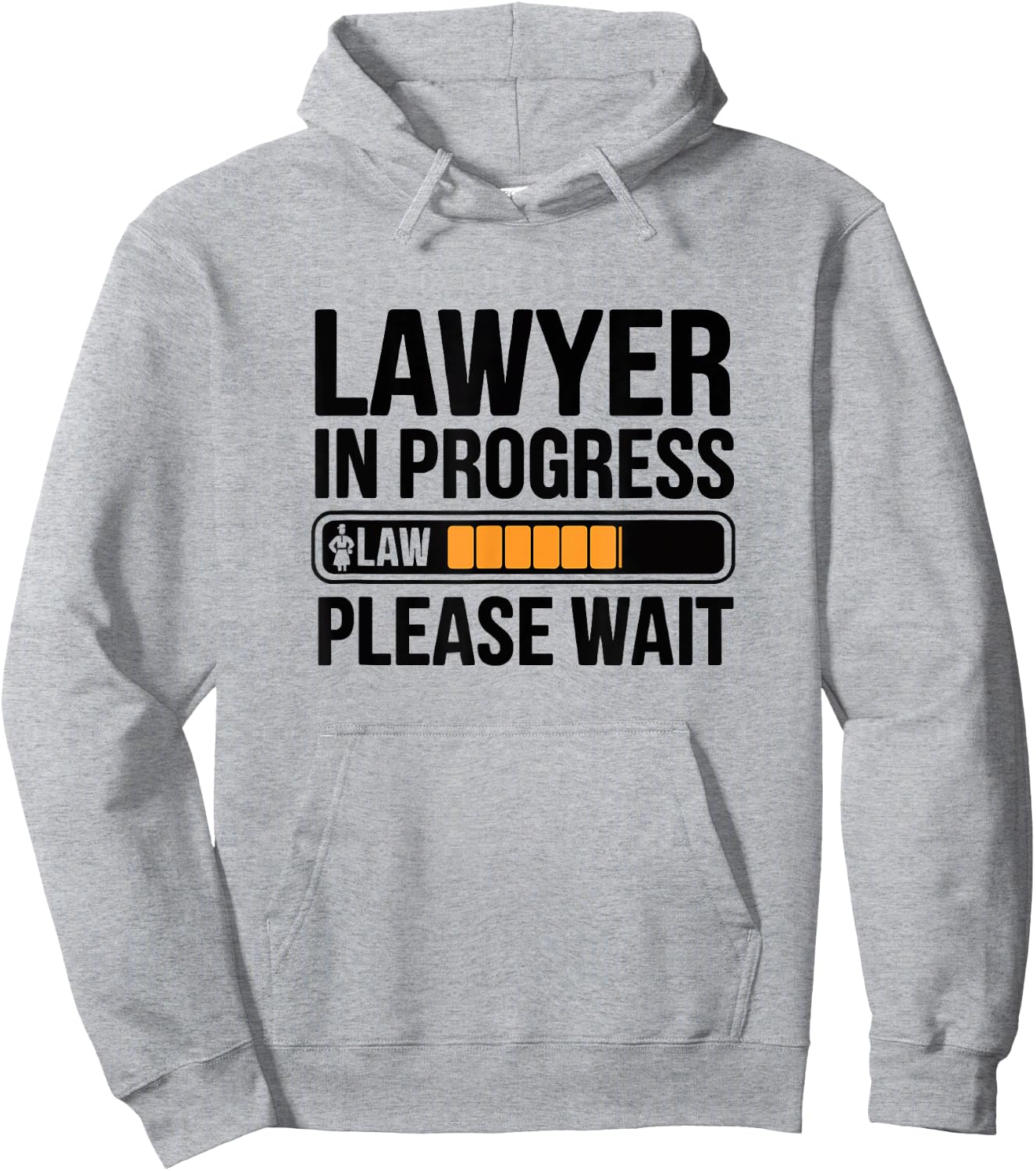 Funny Lawyer in Progress Law School College Loading Hoodie - Hoodie | Ash