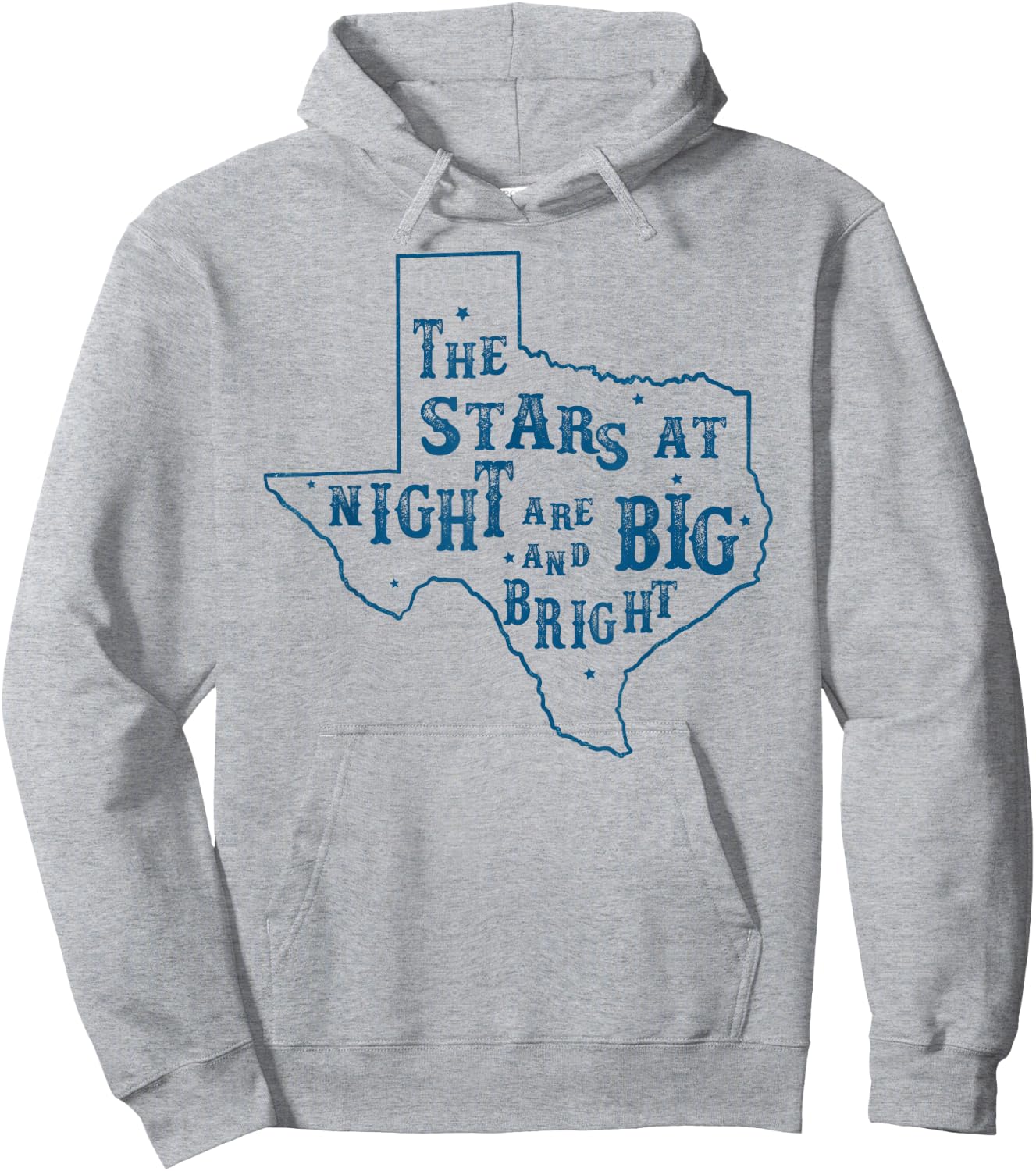Texas The Stars at Night are Big and Bright Vintage Feel Hoodie - Hoodie | Ash