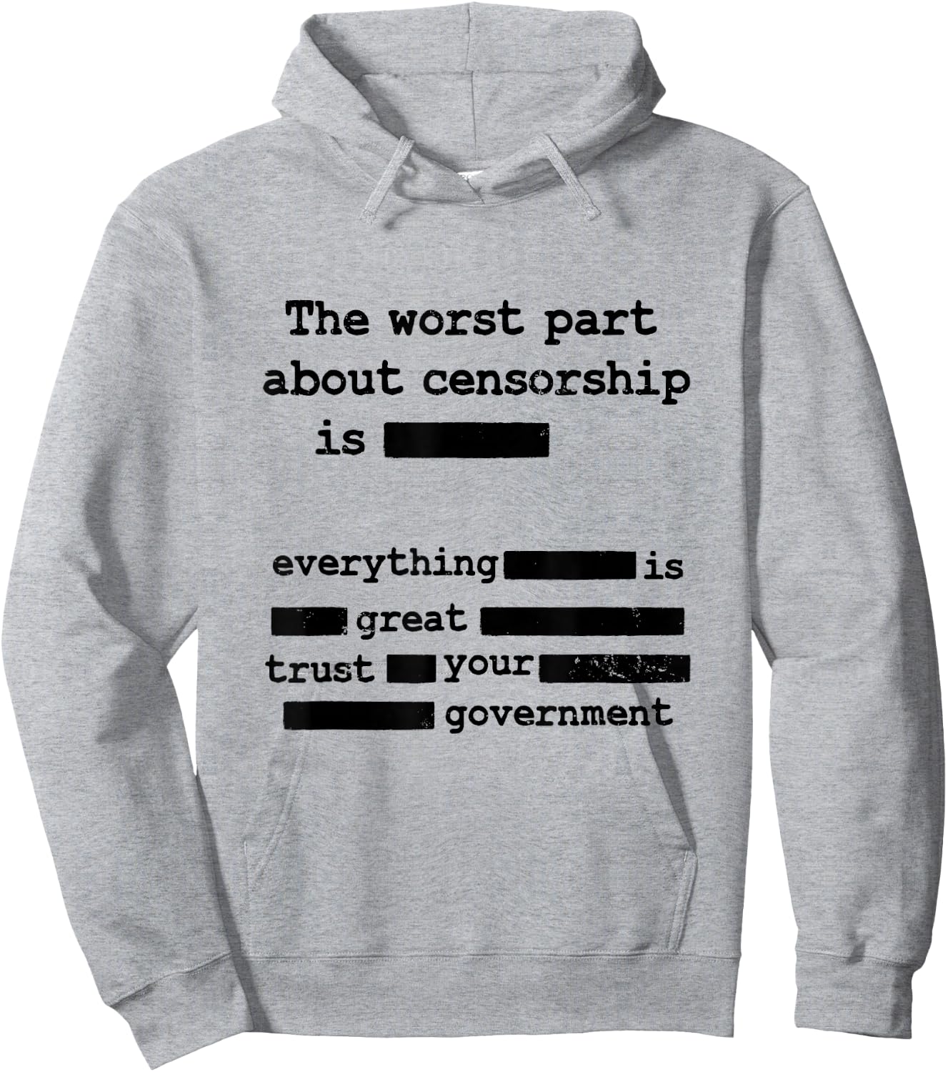 Libertarian Anti Censorship Government - The Worst Part Hoodie - Hoodie | Ash