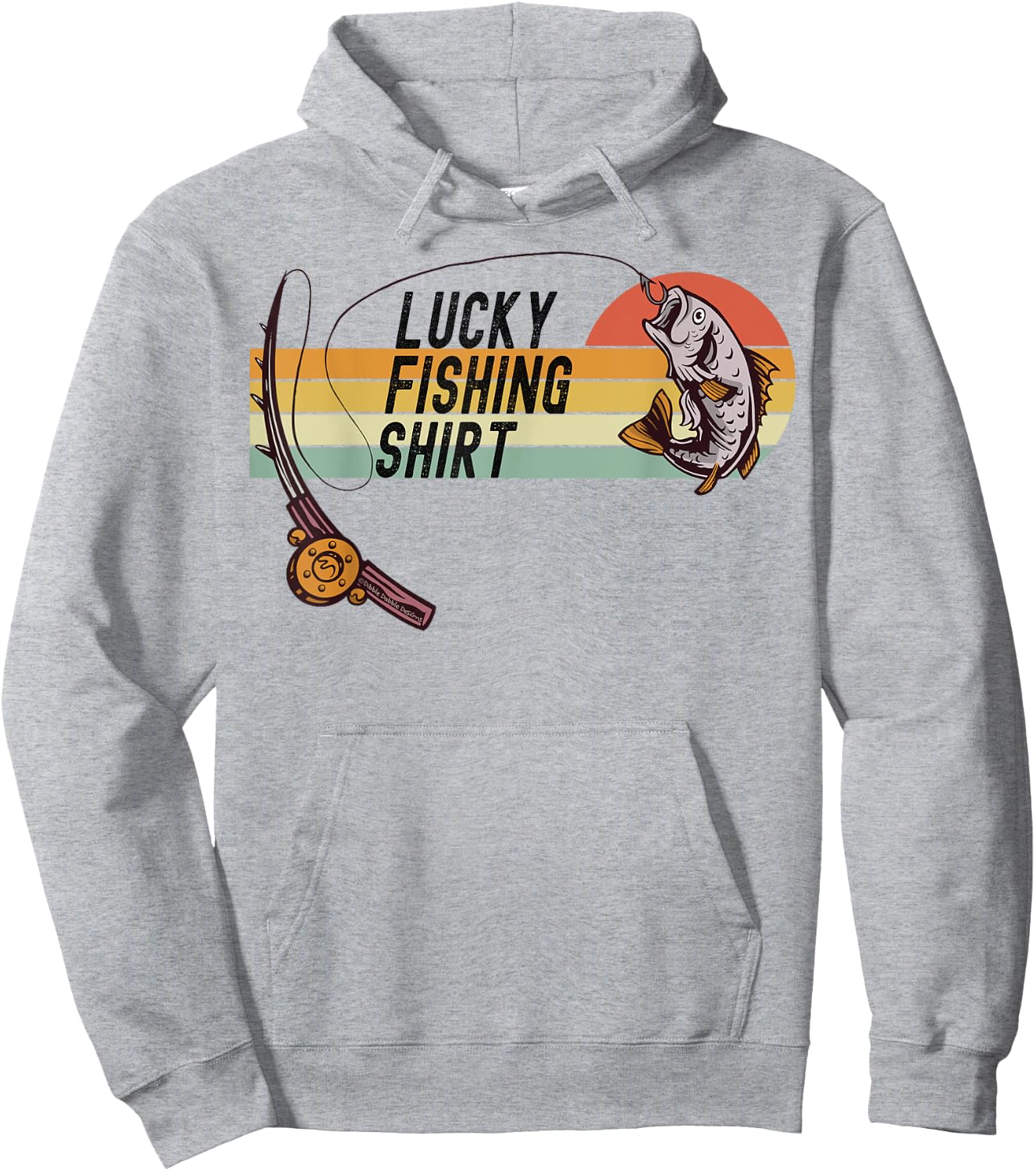 Funny Fisherman's Lucky Fishing Shirt Father's Day Hoodie - Hoodie | Ash