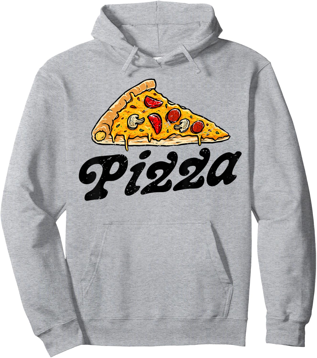 Pizza Day Retro Vintage 60s 70s Women Men Italian Food Lover Hoodie - Hoodie | Ash